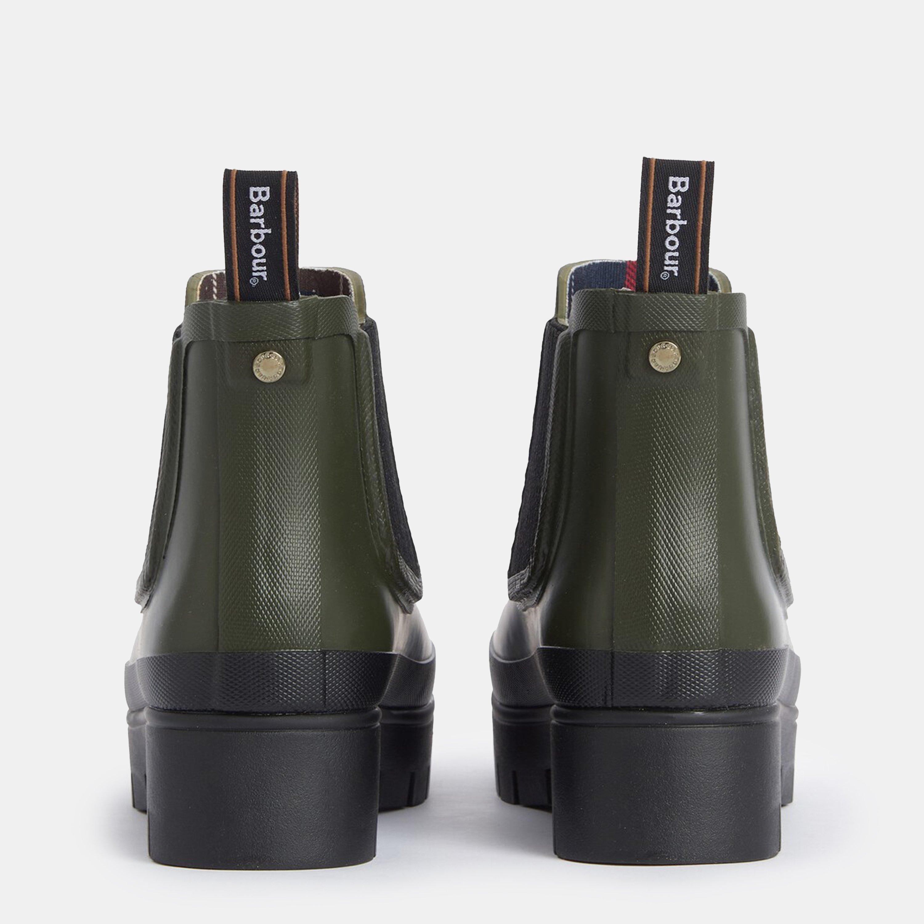Olive/Black - Barbour - Halton Ankle Wellingtons - 4