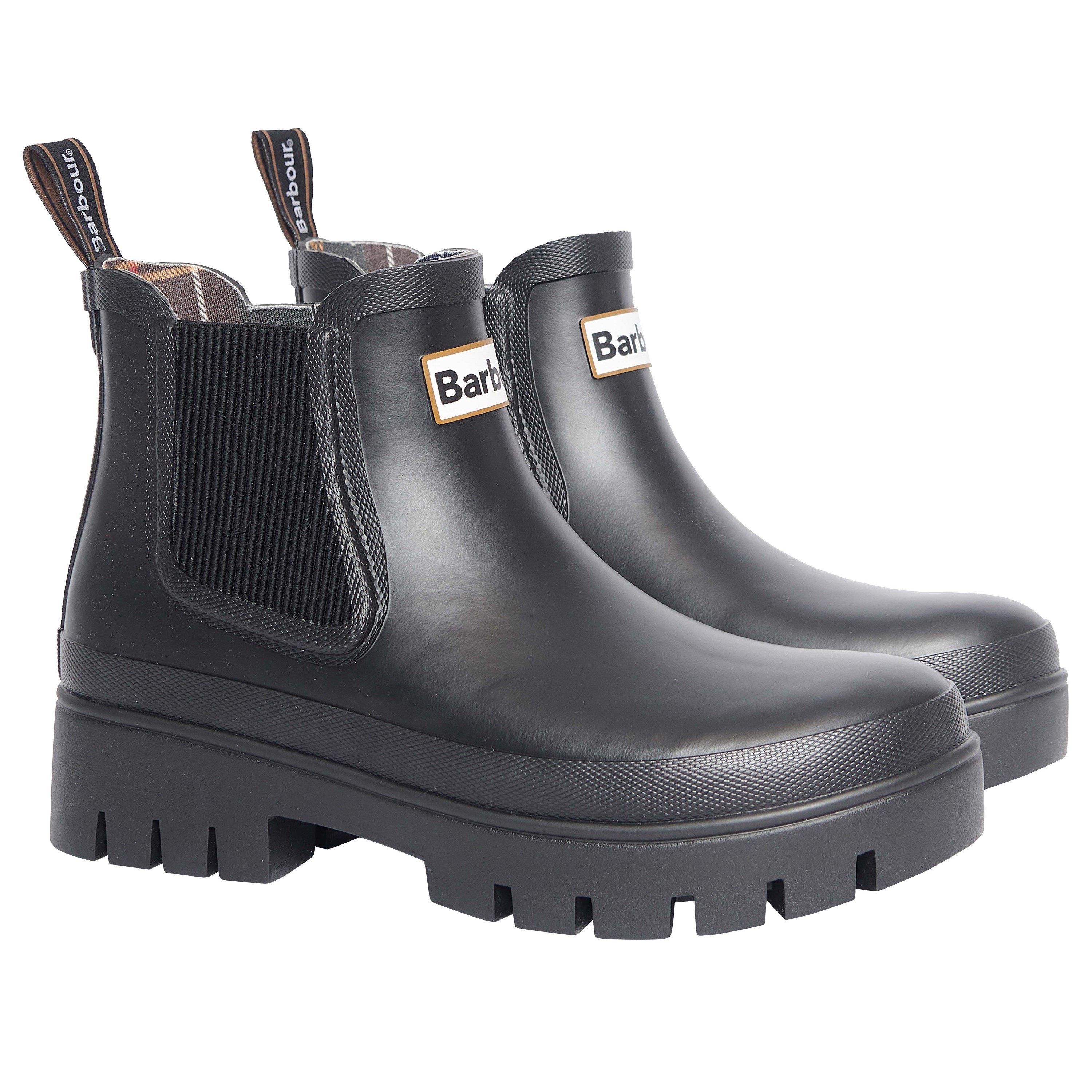 Black - Barbour - Halton Ankle Wellingtons - 4