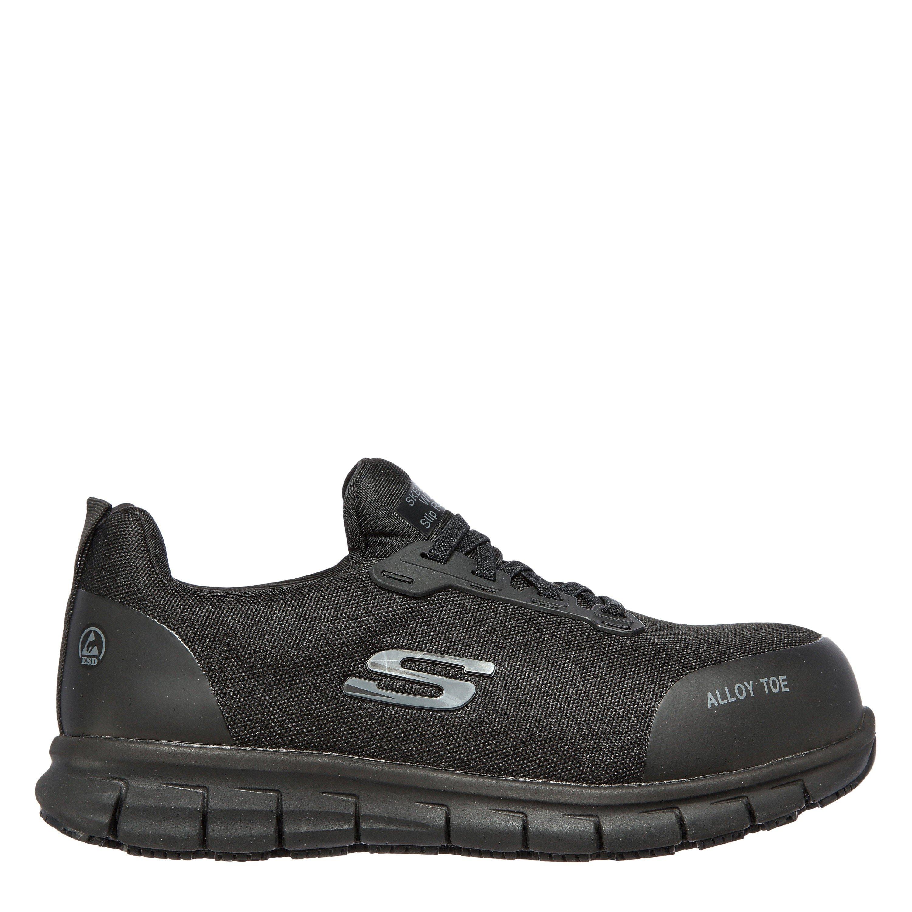 Black - Skechers - Jixie Alloy Toe Work Trainers Ladies - 1