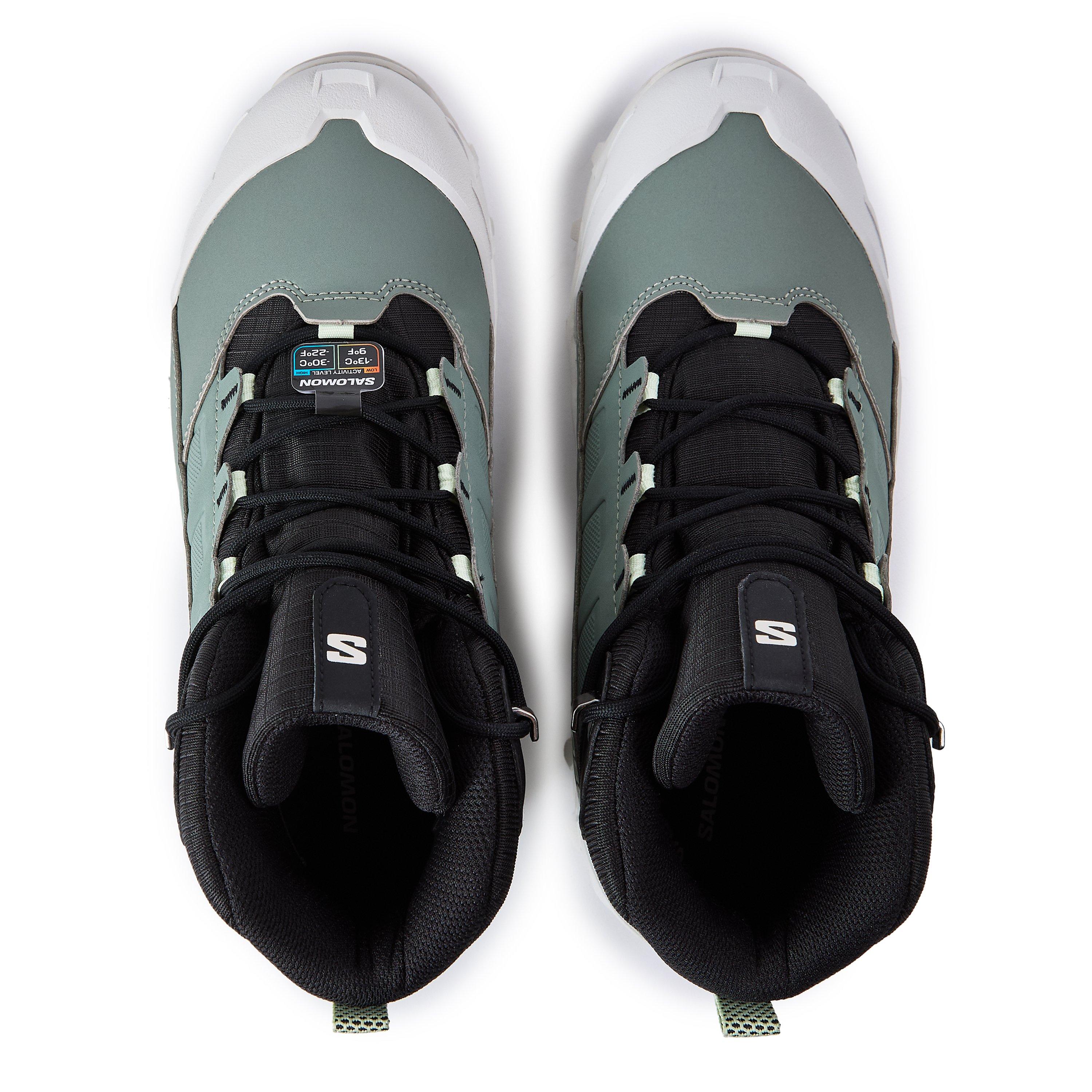 Grau Schwarz - Salomon - SHOES CROSSTRAK WP W Agv Gr/Black/Canarg - 4