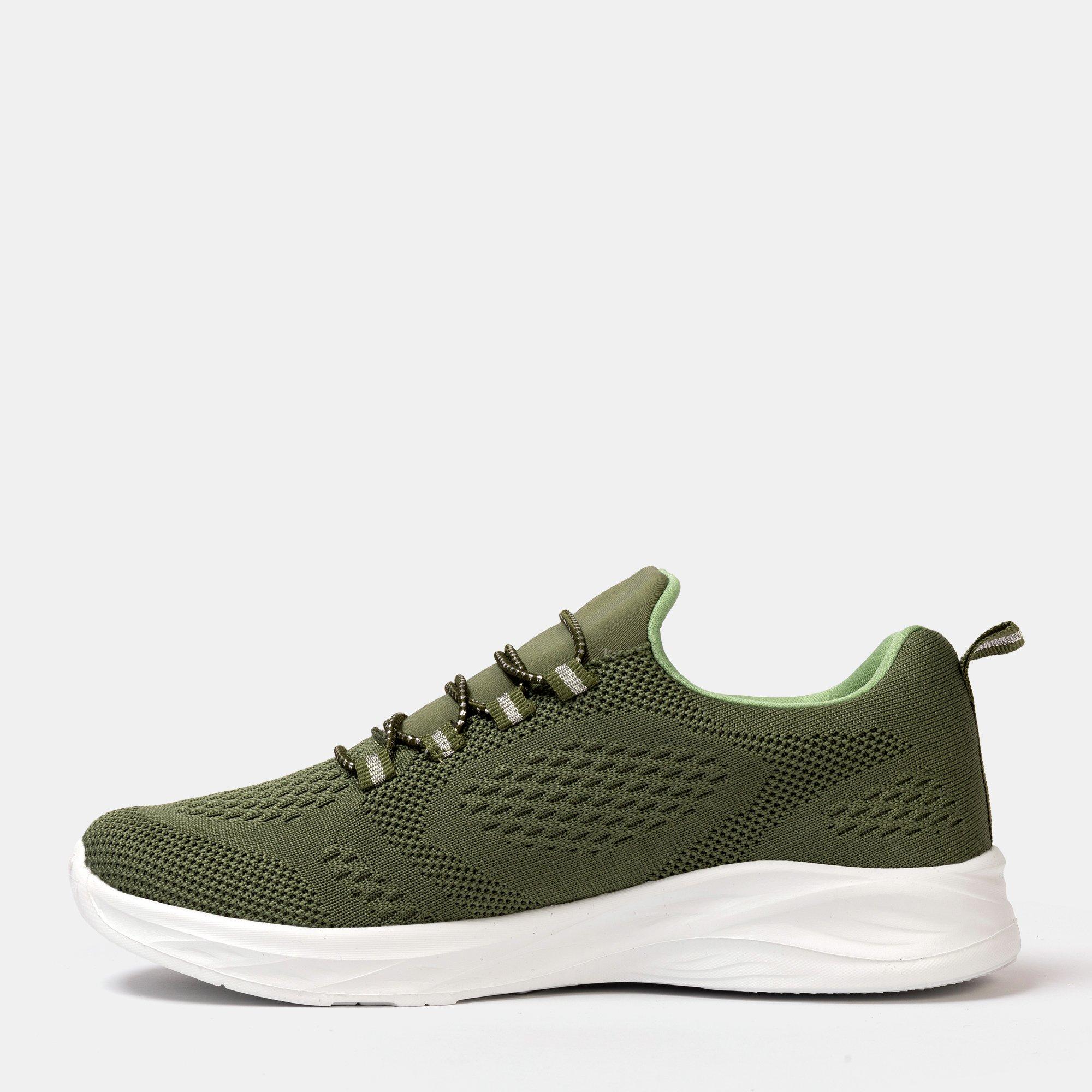 Army Green - Donnay - Knit Runner Women Slip on Trainers - 2