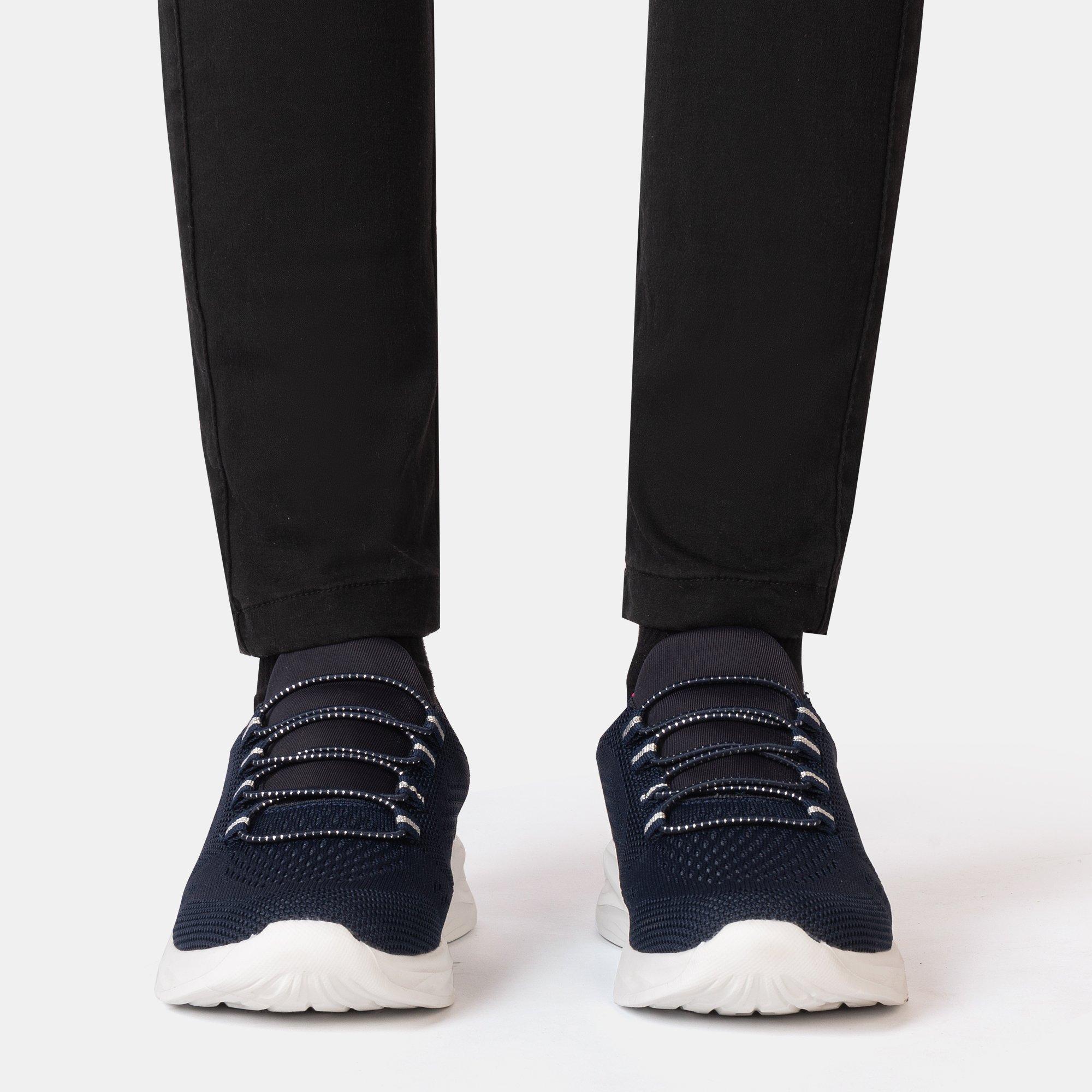 Navy - Donnay - Knit Runner Women Slip on Trainers - 7