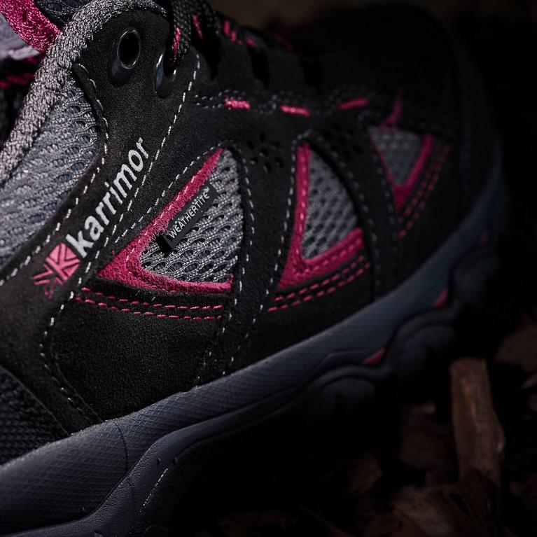Black/Pink - Karrimor - Mount Low Ladies Waterproof Walking Shoes - 4
