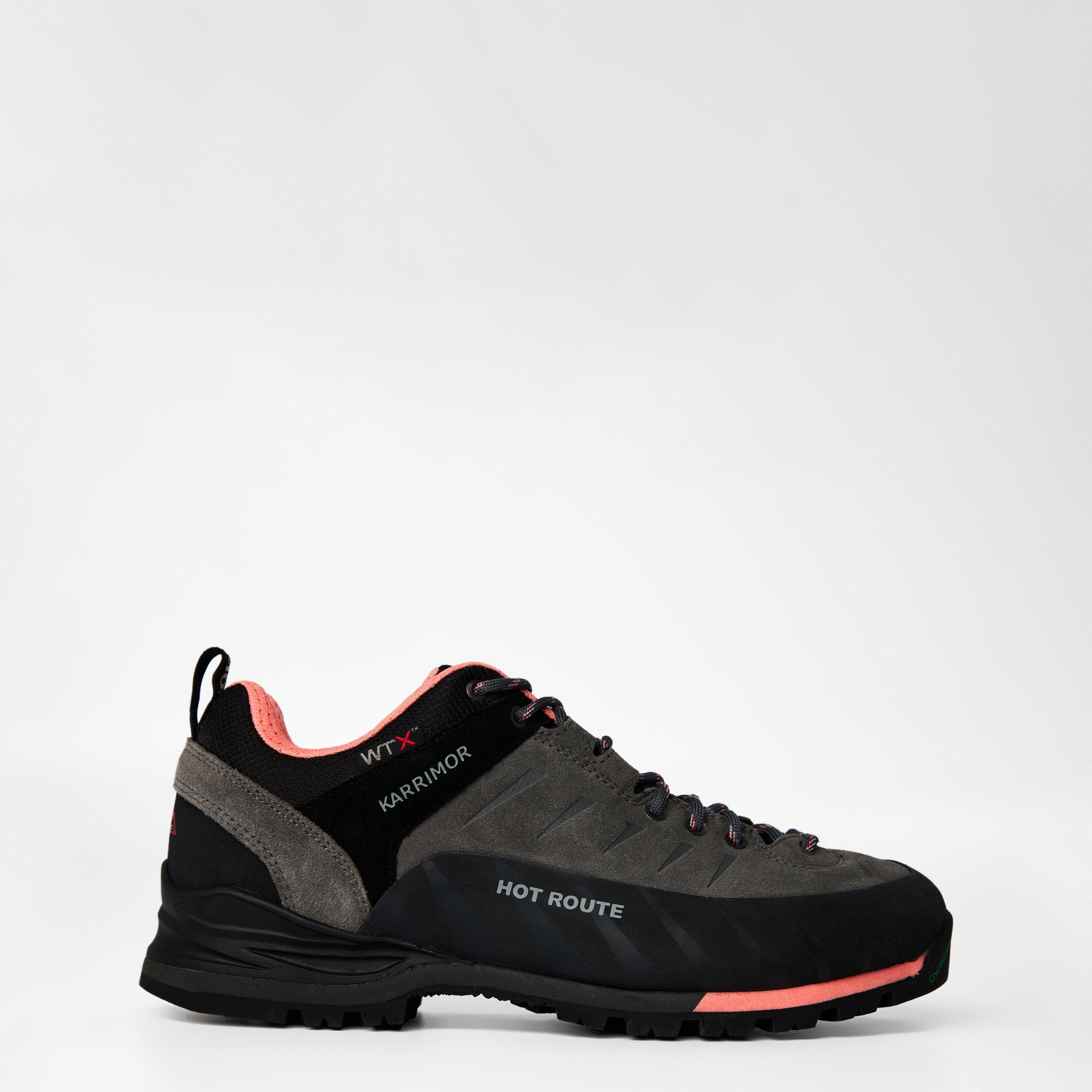 Karrimor Women's Hot Route Waterproof Walking Shoes - Charcoal/Coral - 7.5 (40.5)