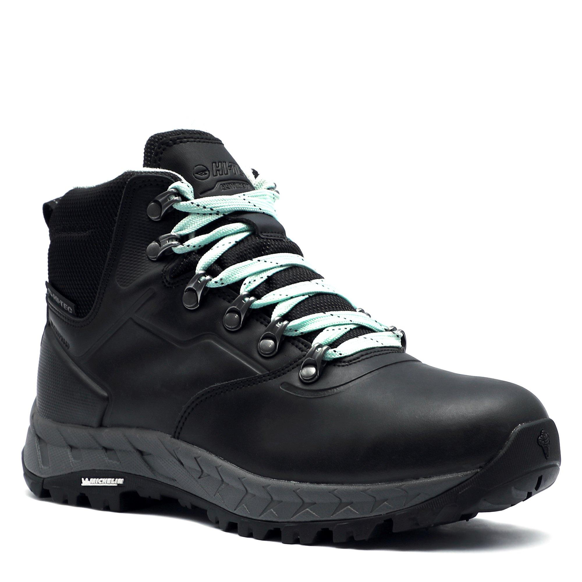 Blk/SurfSpray - Hi Tec - Altitude Basecamp Lite Womens WP Walking Boots - 5