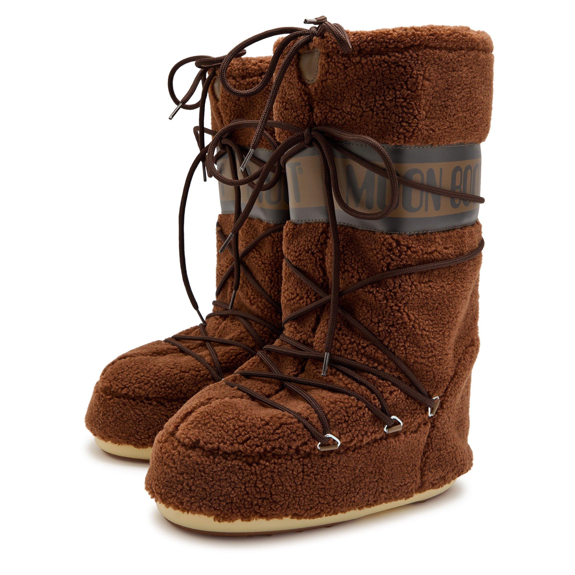 BROWN - Moon Boot - Women's Icon Fleece Snow Boots - 3