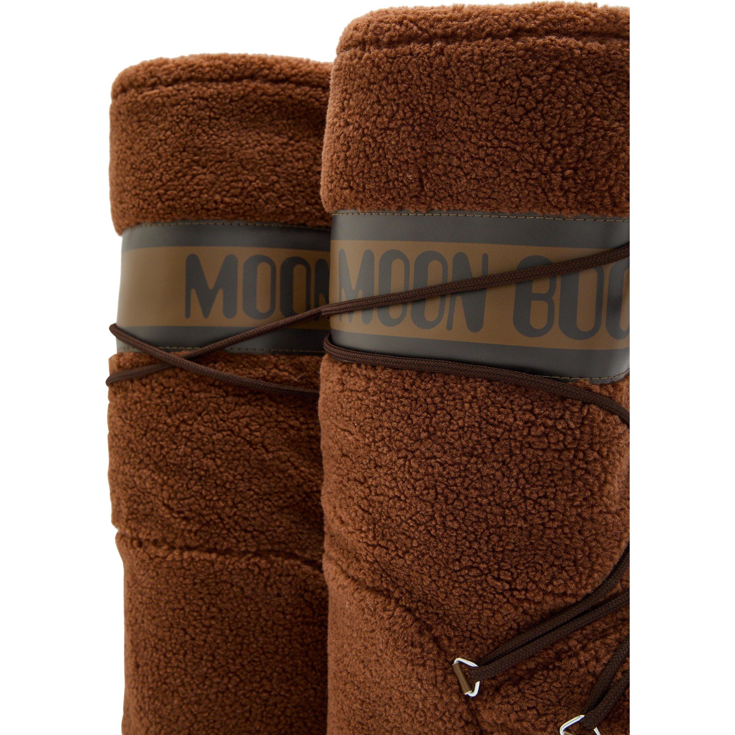 BROWN - Moon Boot - Women's Icon Fleece Snow Boots - 4