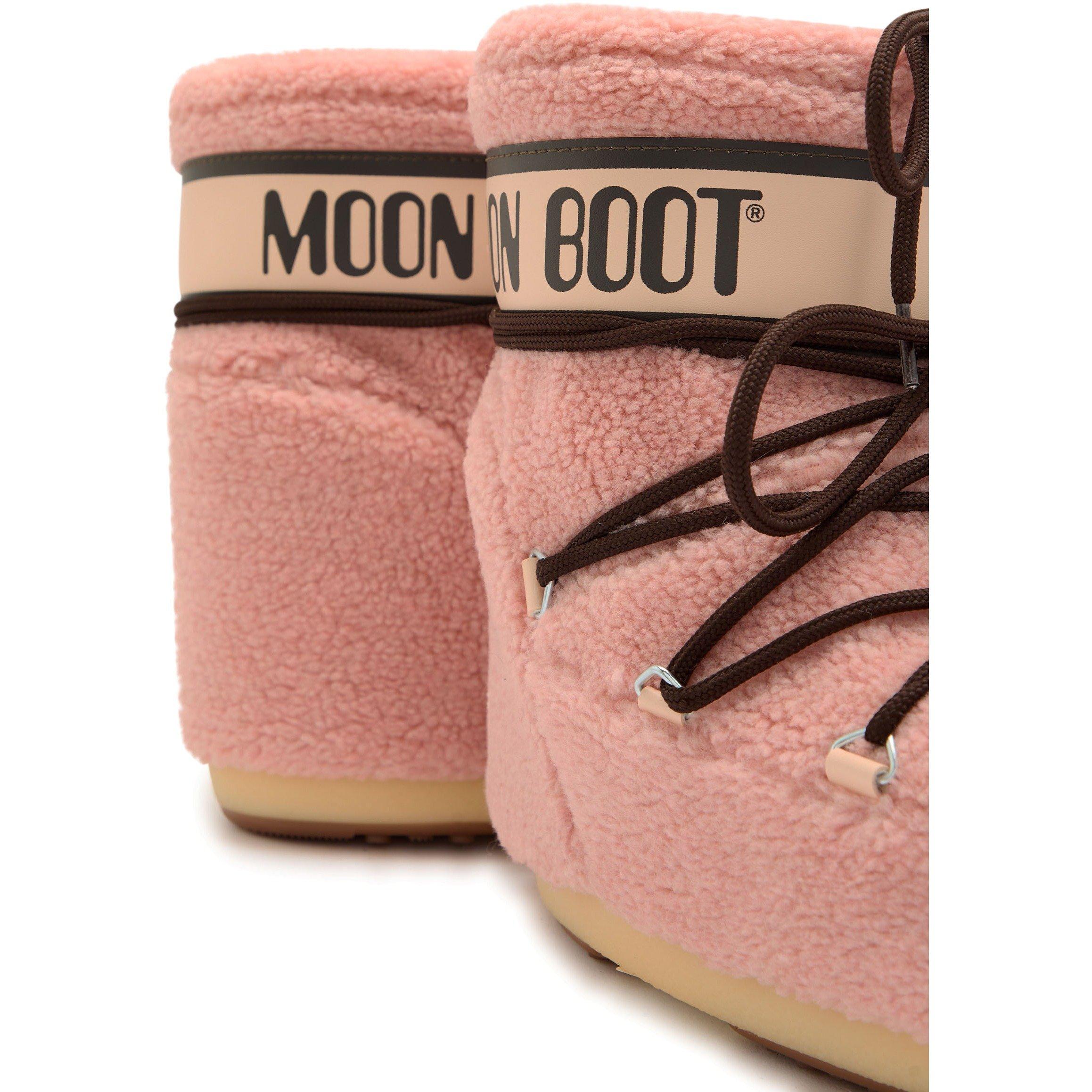 PINK - Moon Boot - Women's Icon Low Fleece Snow Boots - 4