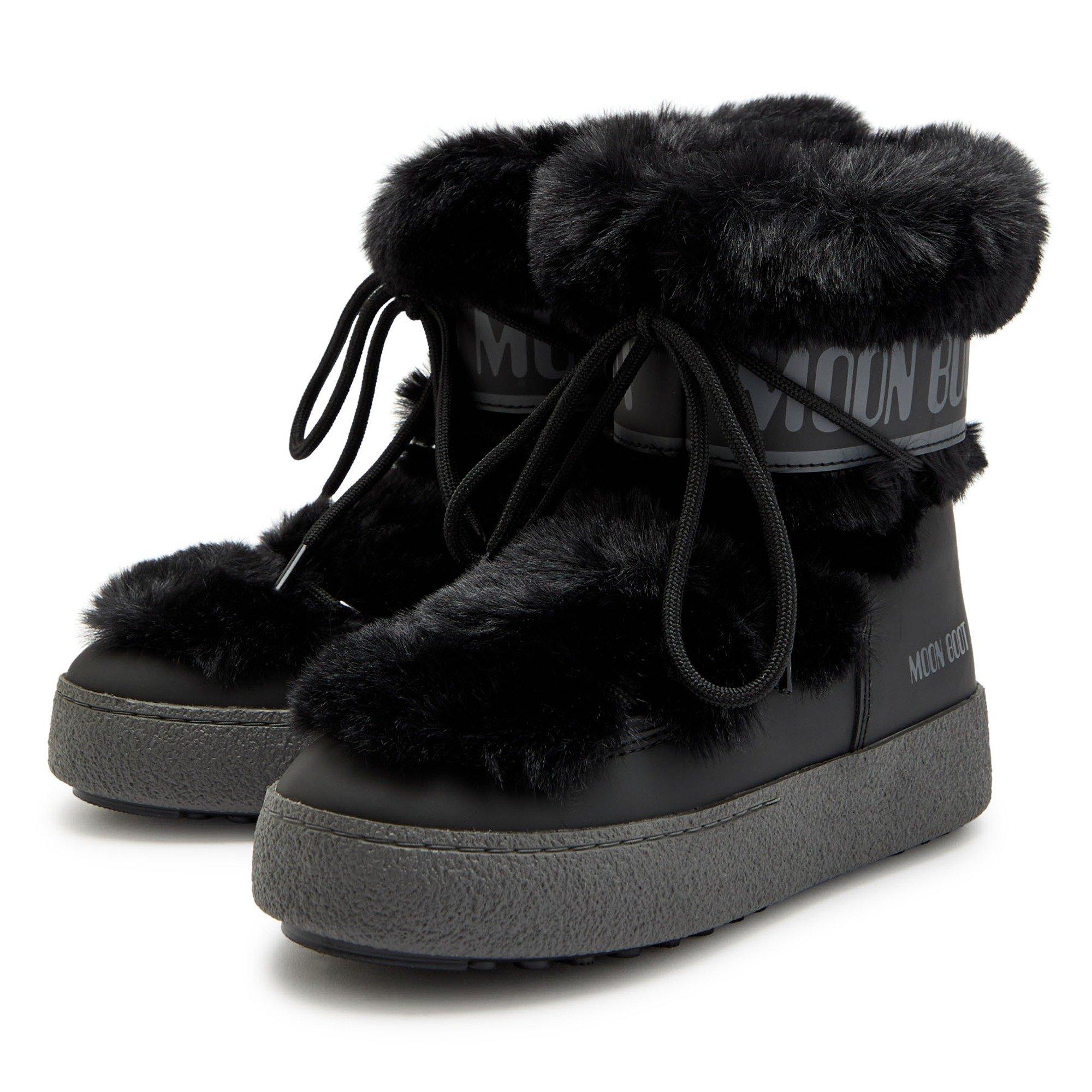 BLACK - Moon Boot - Women's Ltrack Faux Fur Snow Boots - 3