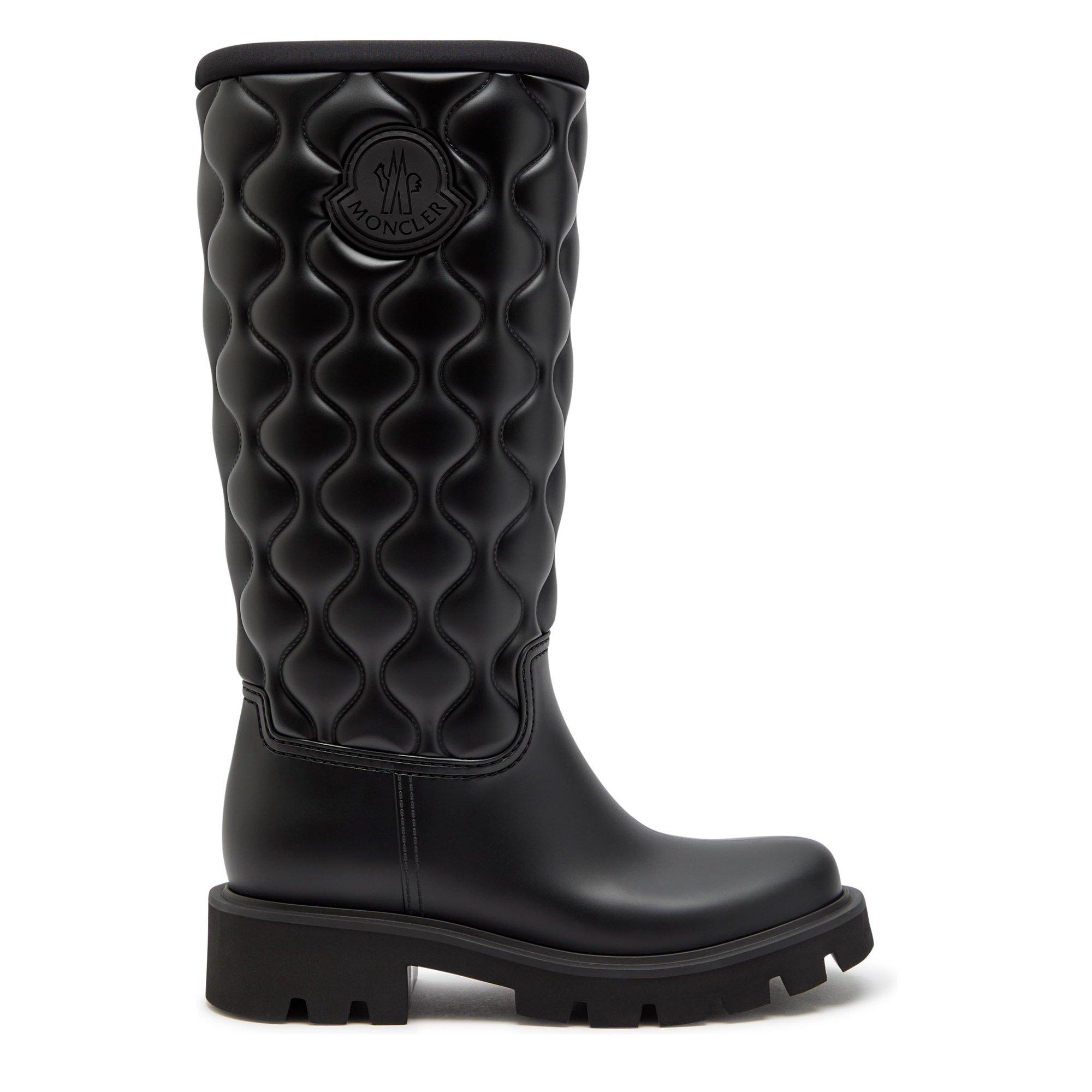 BLACK - Moncler - KICKSTREAM QUILT RAIN BOOTS - 1