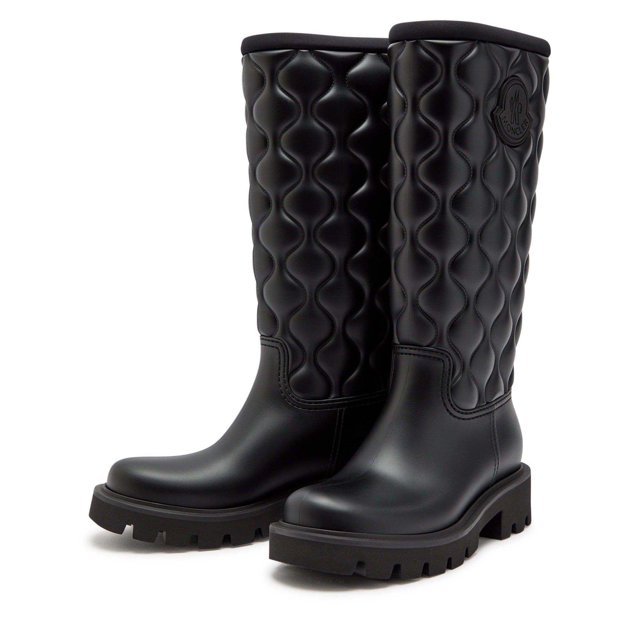 BLACK - Moncler - KICKSTREAM QUILT RAIN BOOTS - 3