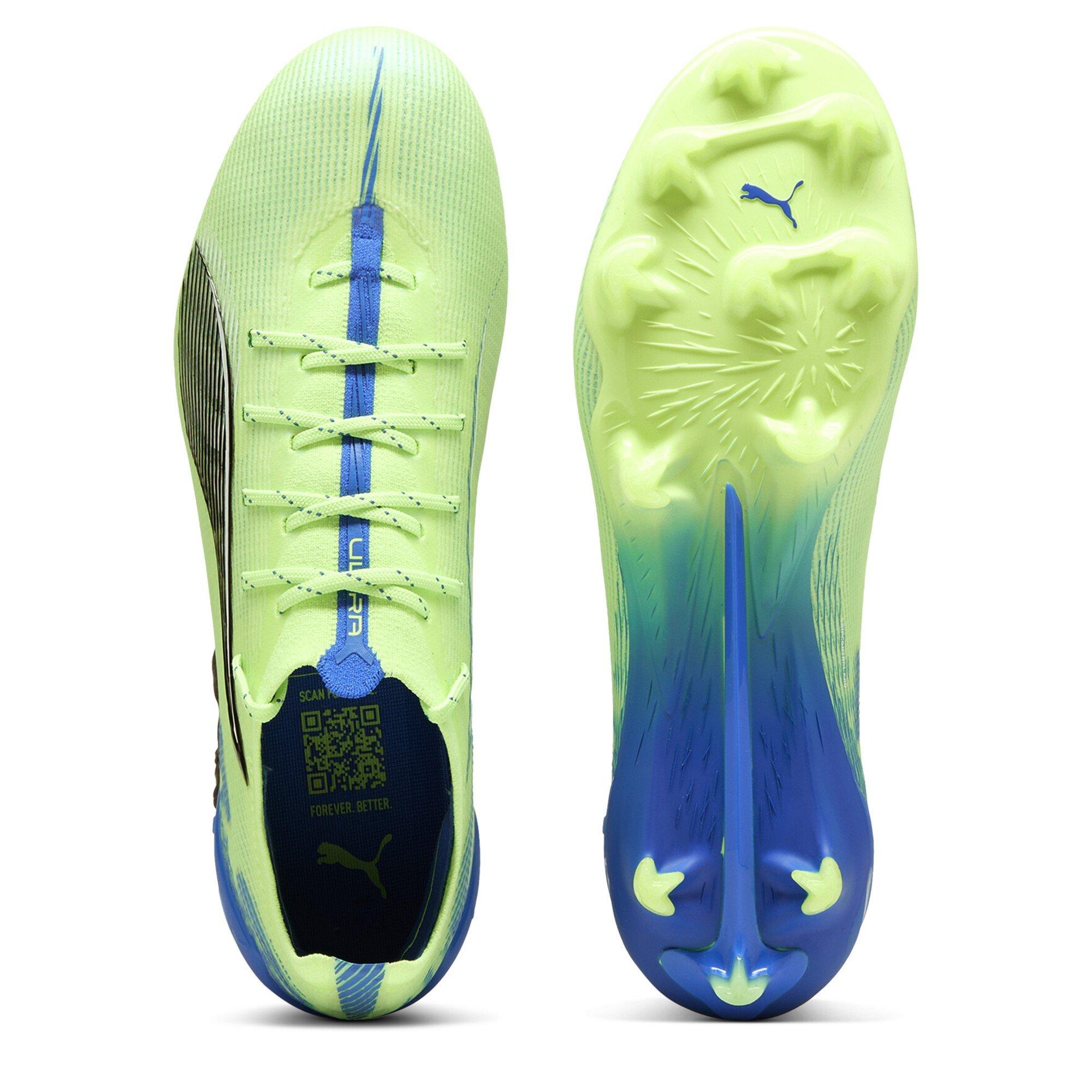 Green/Wht/Blue - Puma - Ultra 5 Ultimate Firm Ground Football Boots Womens - 3