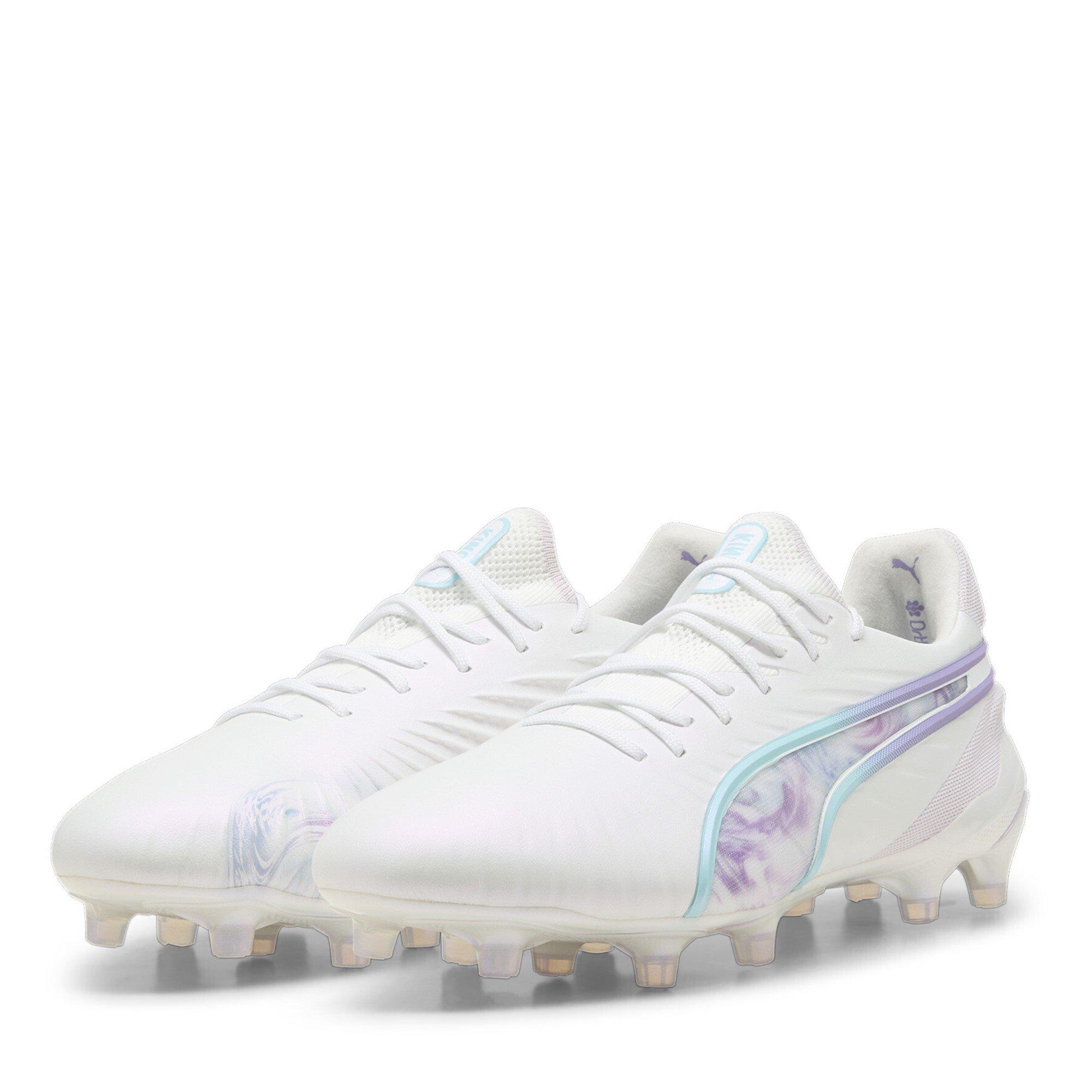 Wht/Blk/Purple - Puma - King Ultimate Womens Firm Ground Football Boots - 1