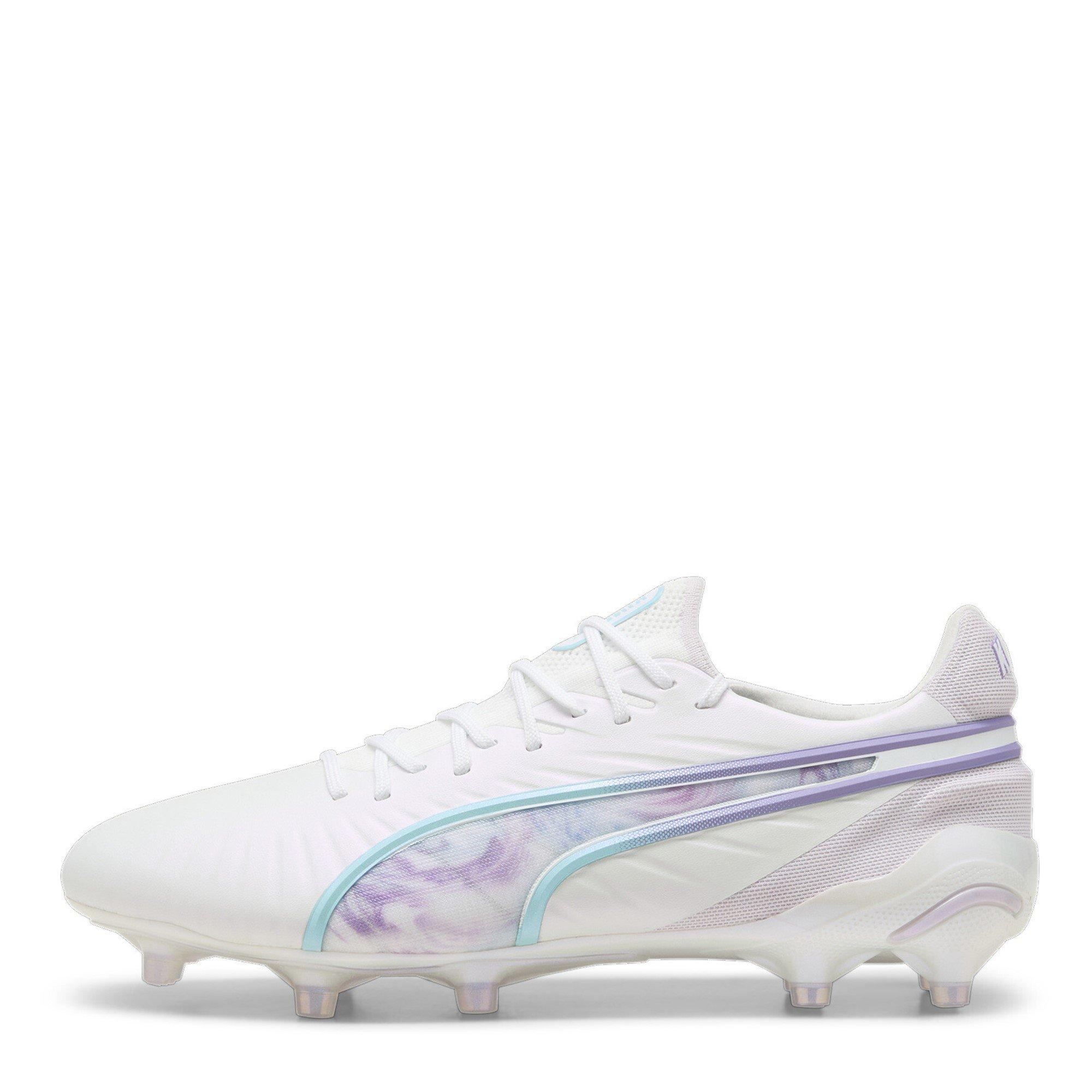 Wht/Blk/Purple - Puma - King Ultimate Womens Firm Ground Football Boots - 2