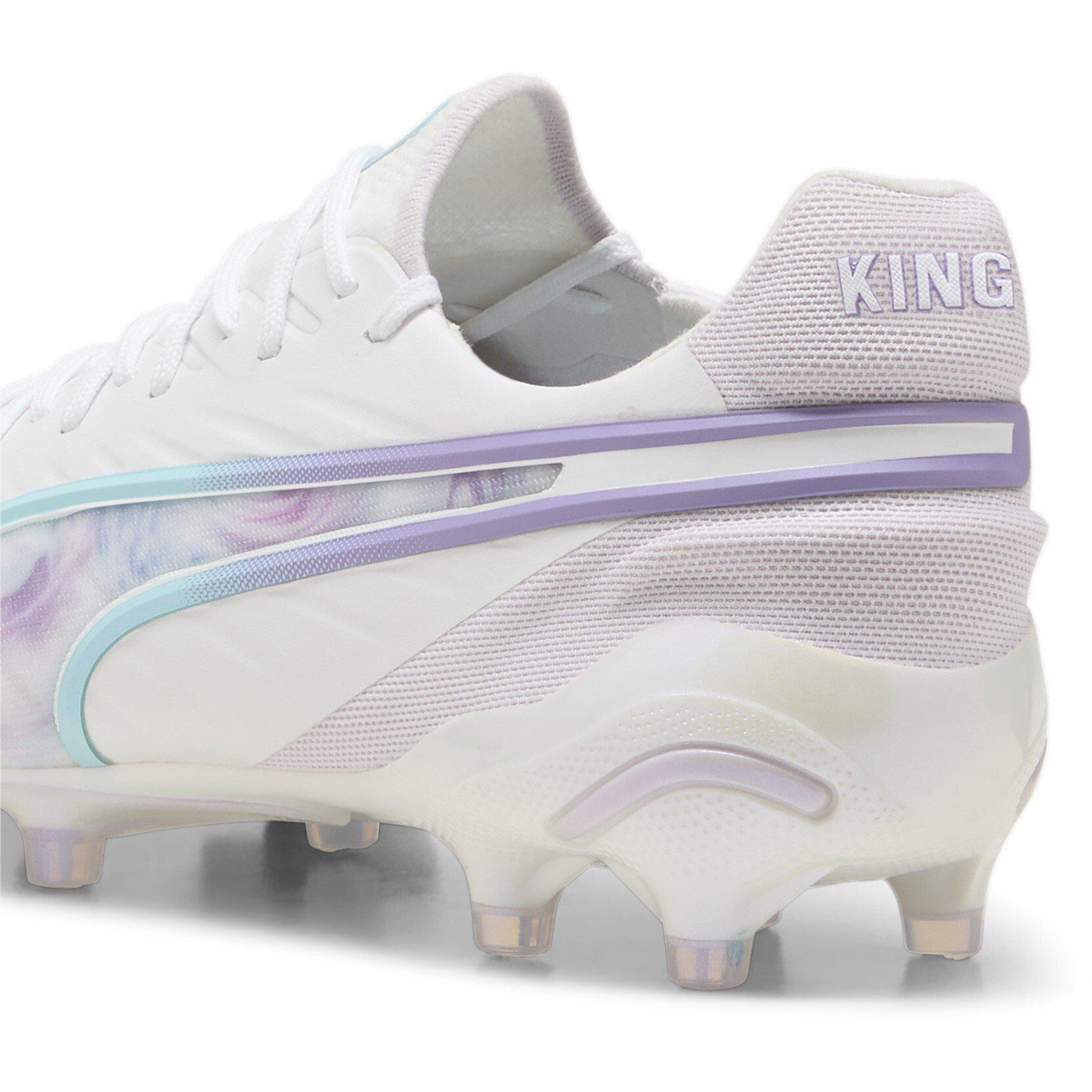 Wht/Blk/Purple - Puma - King Ultimate Womens Firm Ground Football Boots - 5