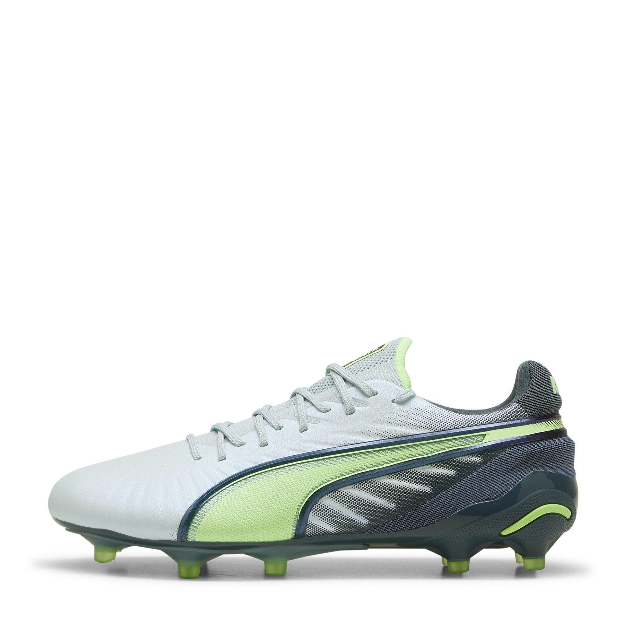 Grey/Yellow - Puma - King Ultimate Womens Firm Ground Football Boots - 2