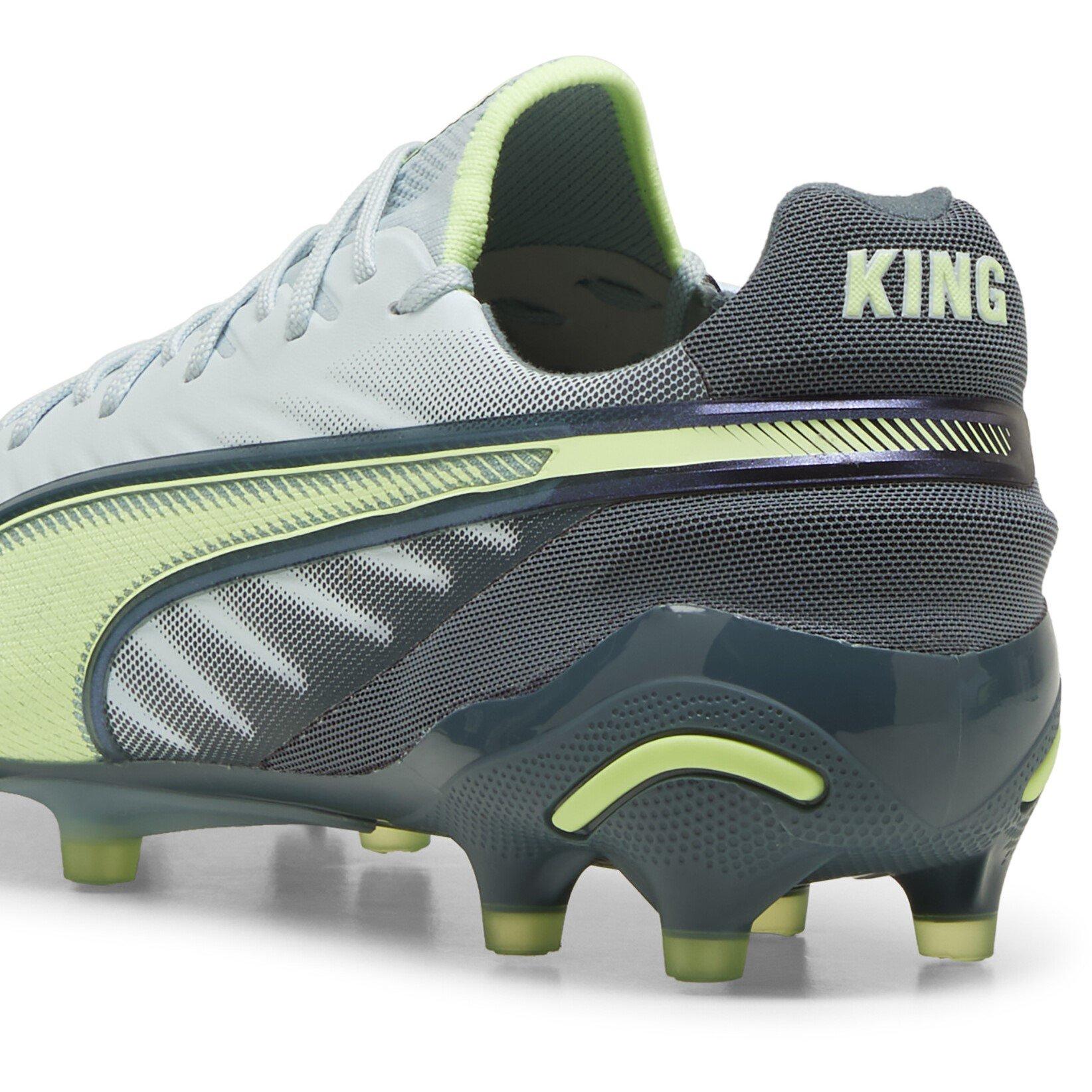 Grey/Yellow - Puma - King Ultimate Womens Firm Ground Football Boots - 5