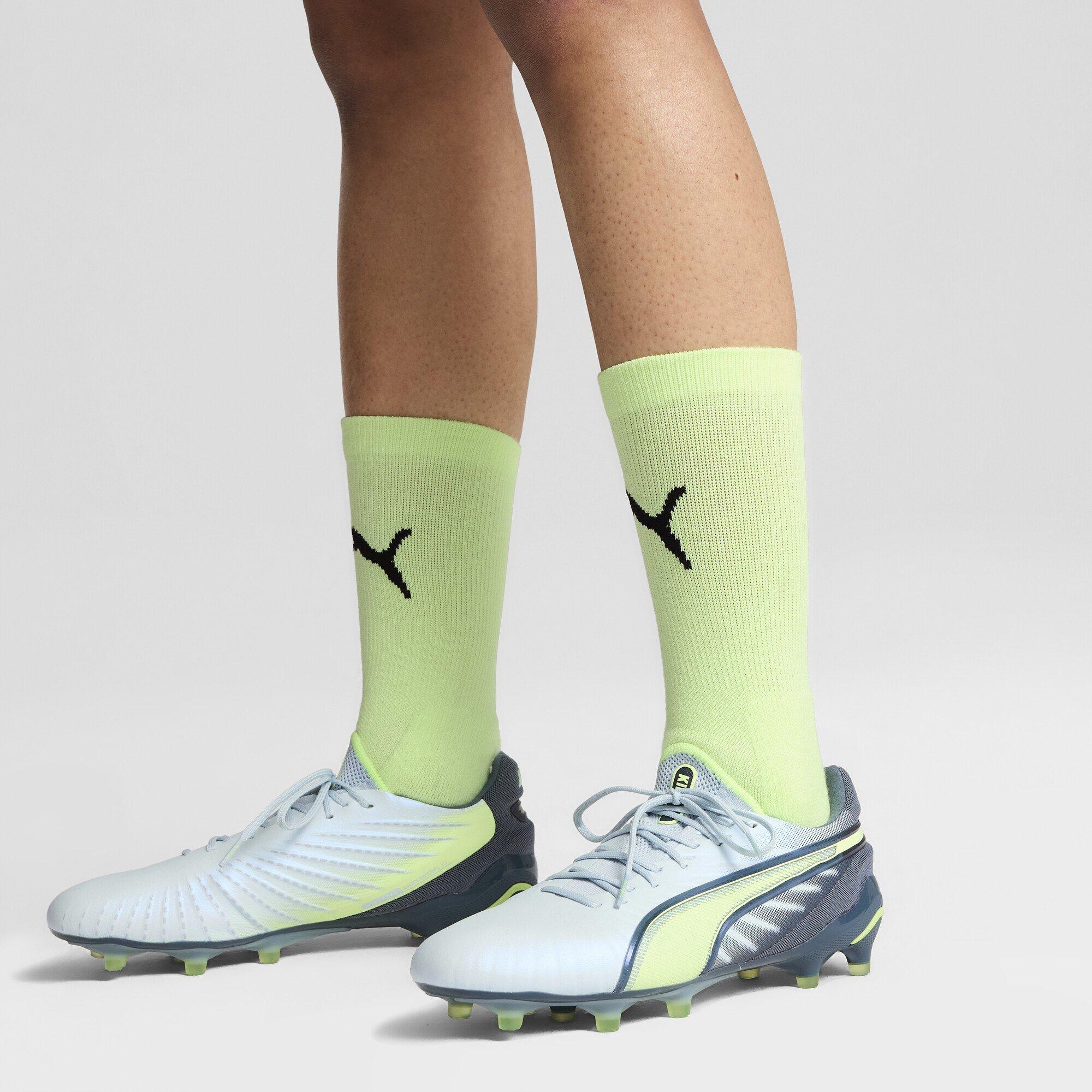 Grey/Yellow - Puma - King Ultimate Womens Firm Ground Football Boots - 7