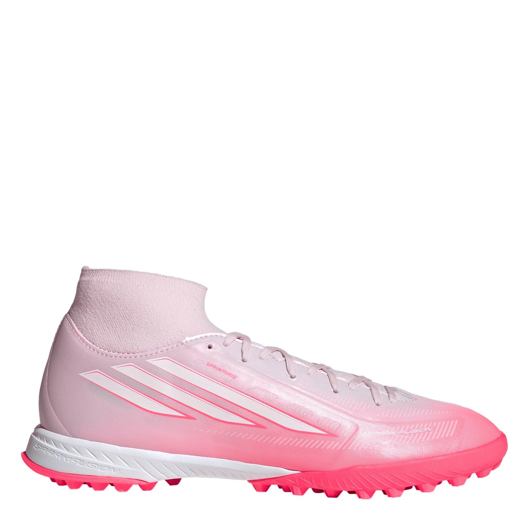 Wit/Koraal - adidas - F50 SPARKFUSION League Mid Cut Turf Football Boots Womens - 1
