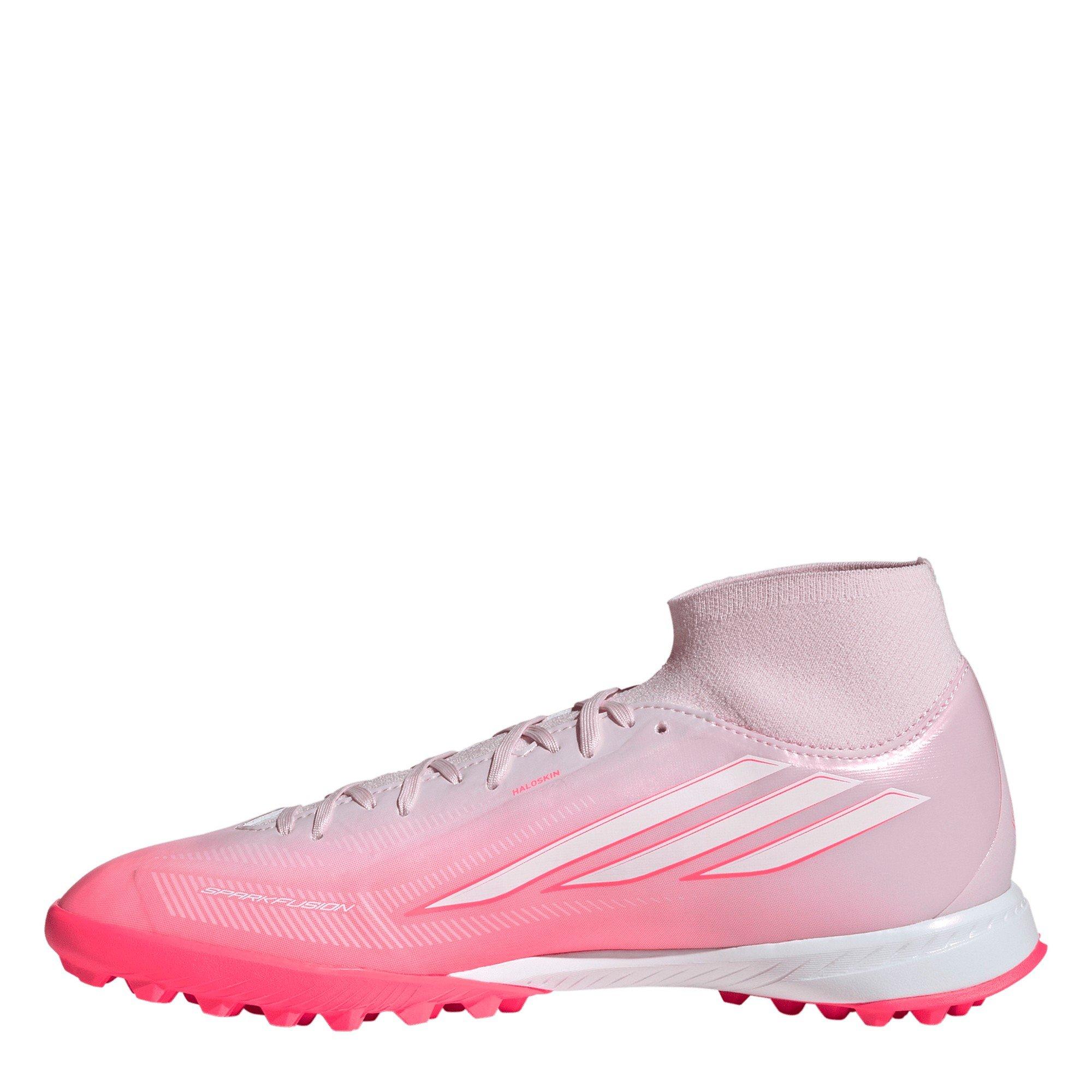 Wit/Koraal - adidas - F50 SPARKFUSION League Mid Cut Turf Football Boots Womens - 2