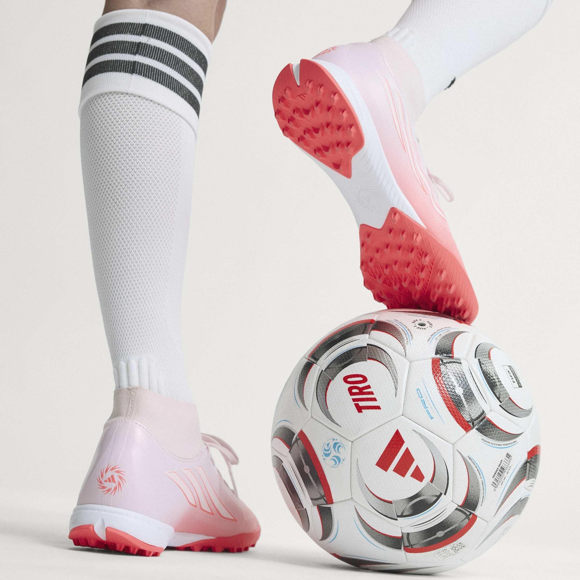 Wit/Koraal - adidas - F50 SPARKFUSION League Mid Cut Turf Football Boots Womens - 3