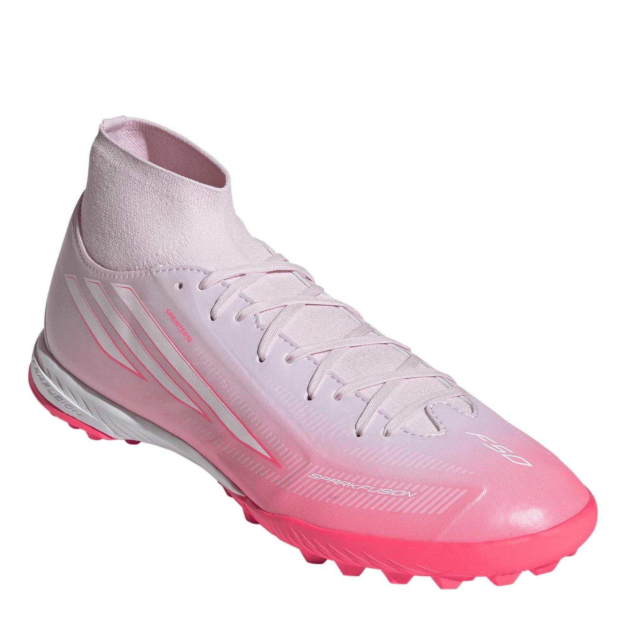 Wit/Koraal - adidas - F50 SPARKFUSION League Mid Cut Turf Football Boots Womens - 4