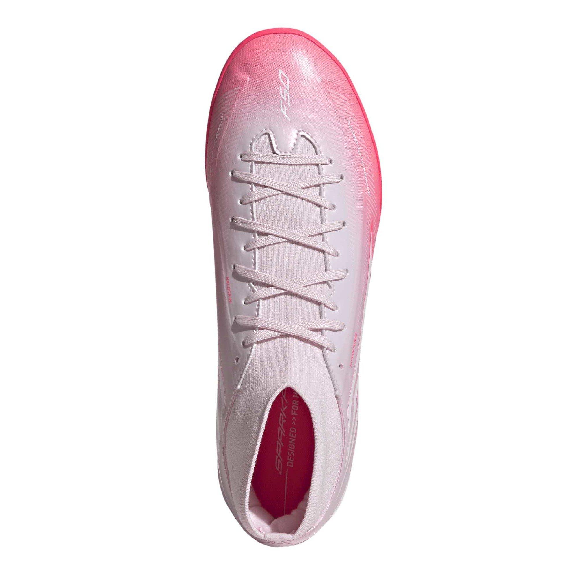 Wit/Koraal - adidas - F50 SPARKFUSION League Mid Cut Turf Football Boots Womens - 6