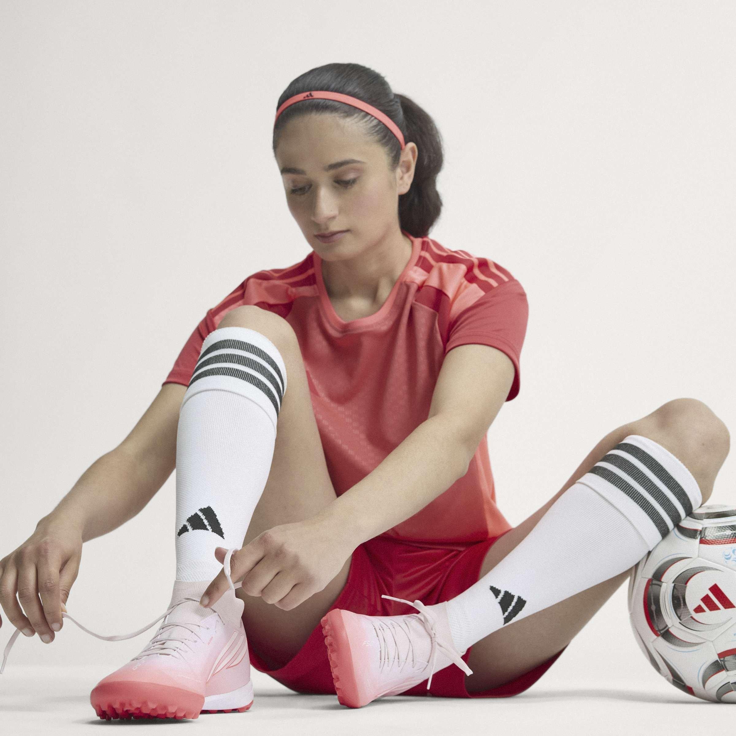 Wit/Koraal - adidas - F50 SPARKFUSION League Mid Cut Turf Football Boots Womens - 7