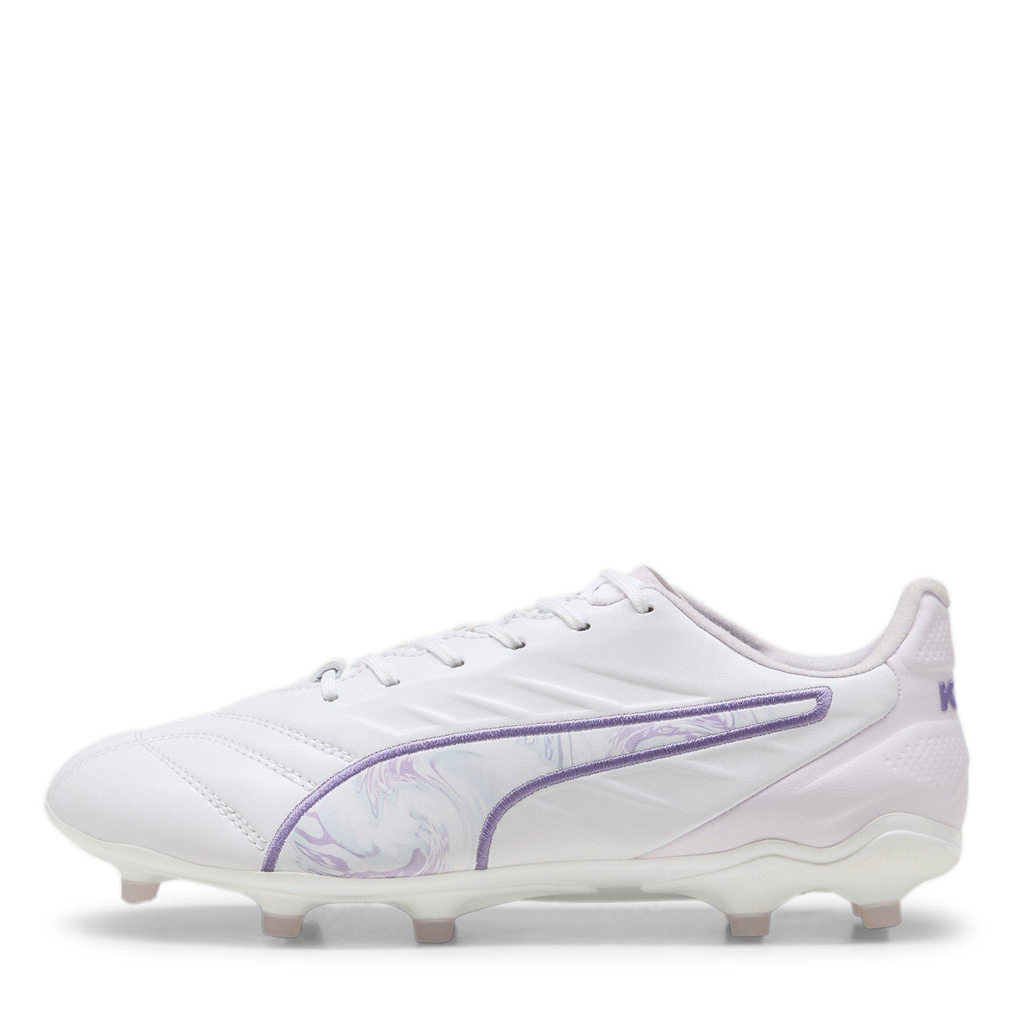 Wht/Blk/Purple - Puma - King Pro Brilliance Women's Firm Ground Football Boots - 2
