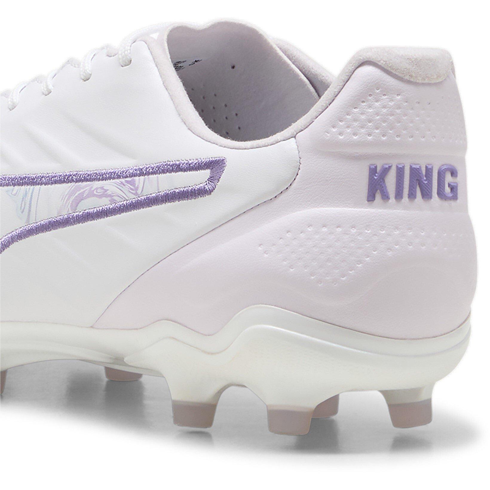 Wht/Blk/Purple - Puma - King Pro Brilliance Women's Firm Ground Football Boots - 5