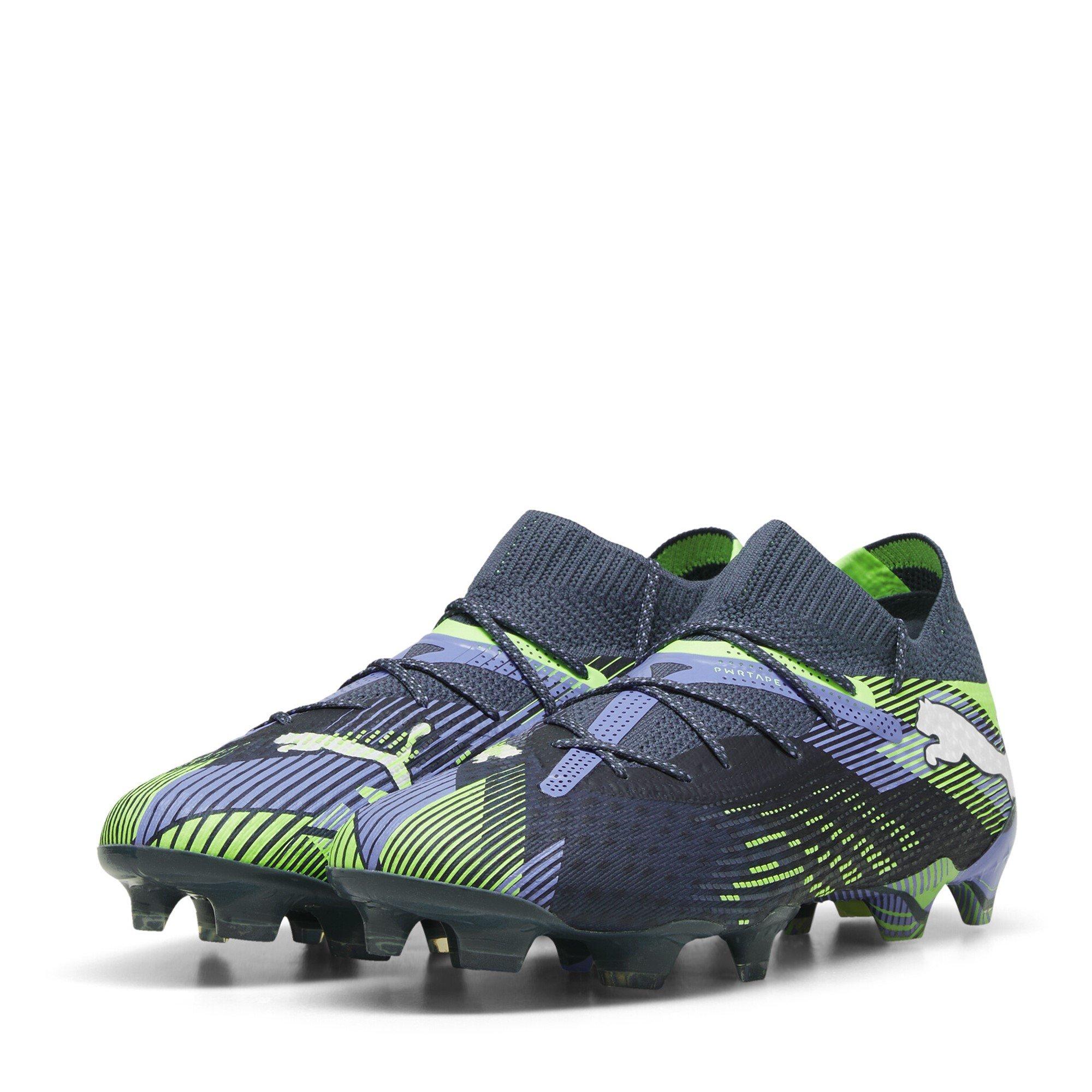 Grey/White/Grn - Puma - Future 7 Ultimate Womens Firm Ground Football Boots - 1