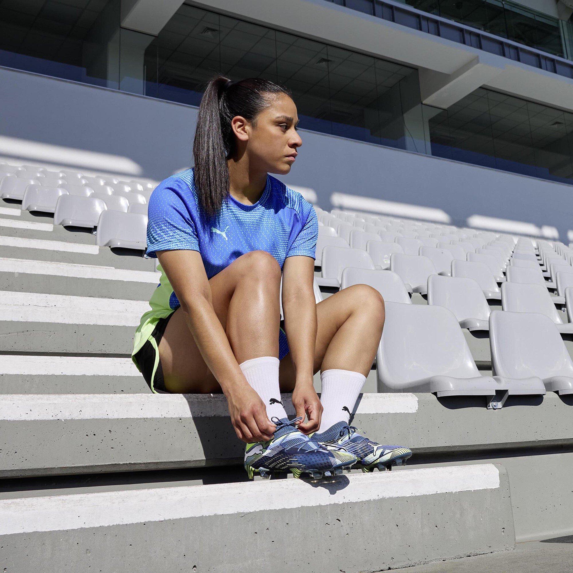 Cinzento/Branco/Verde - Puma - Future 7 Ultimate Womens Firm Ground Football Boots - 9