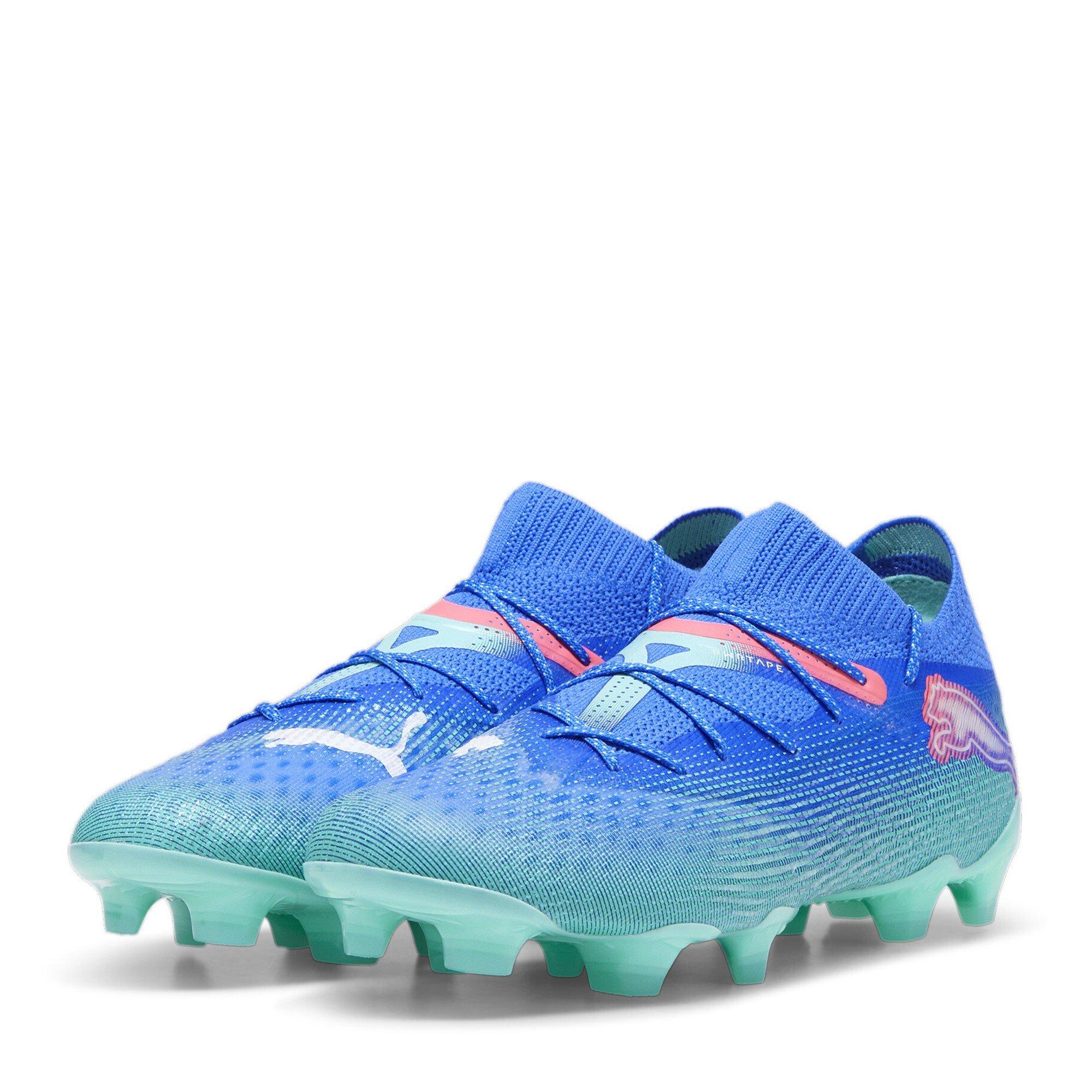 Puma Women's Future 7 Ultimate Firm Ground Football Boots - Blue/Wht/Green - 3 (35.5)
