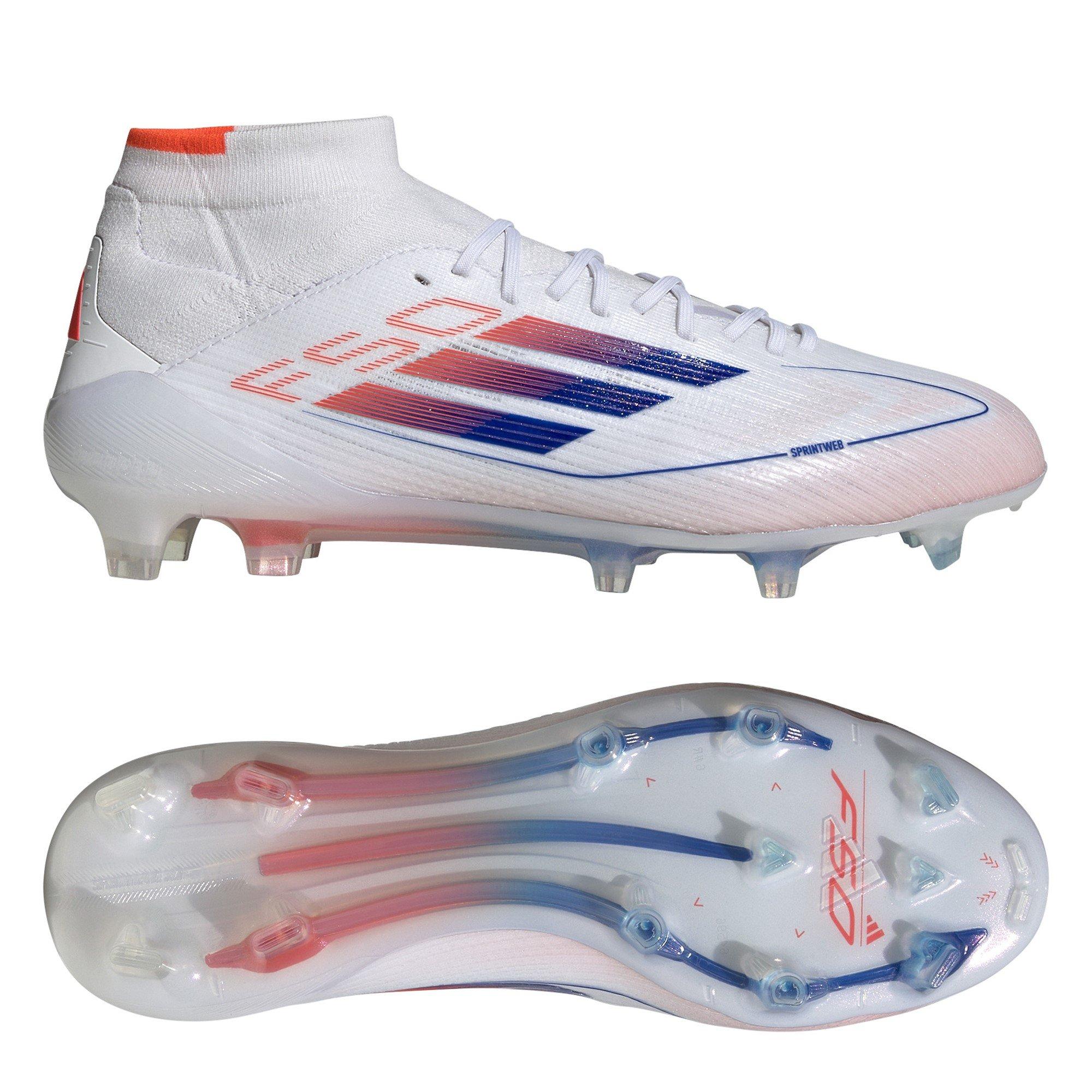 Weiß/Blau - adidas - F50 Elite Mid-Cut Firm Ground Football Boots Womens - 14