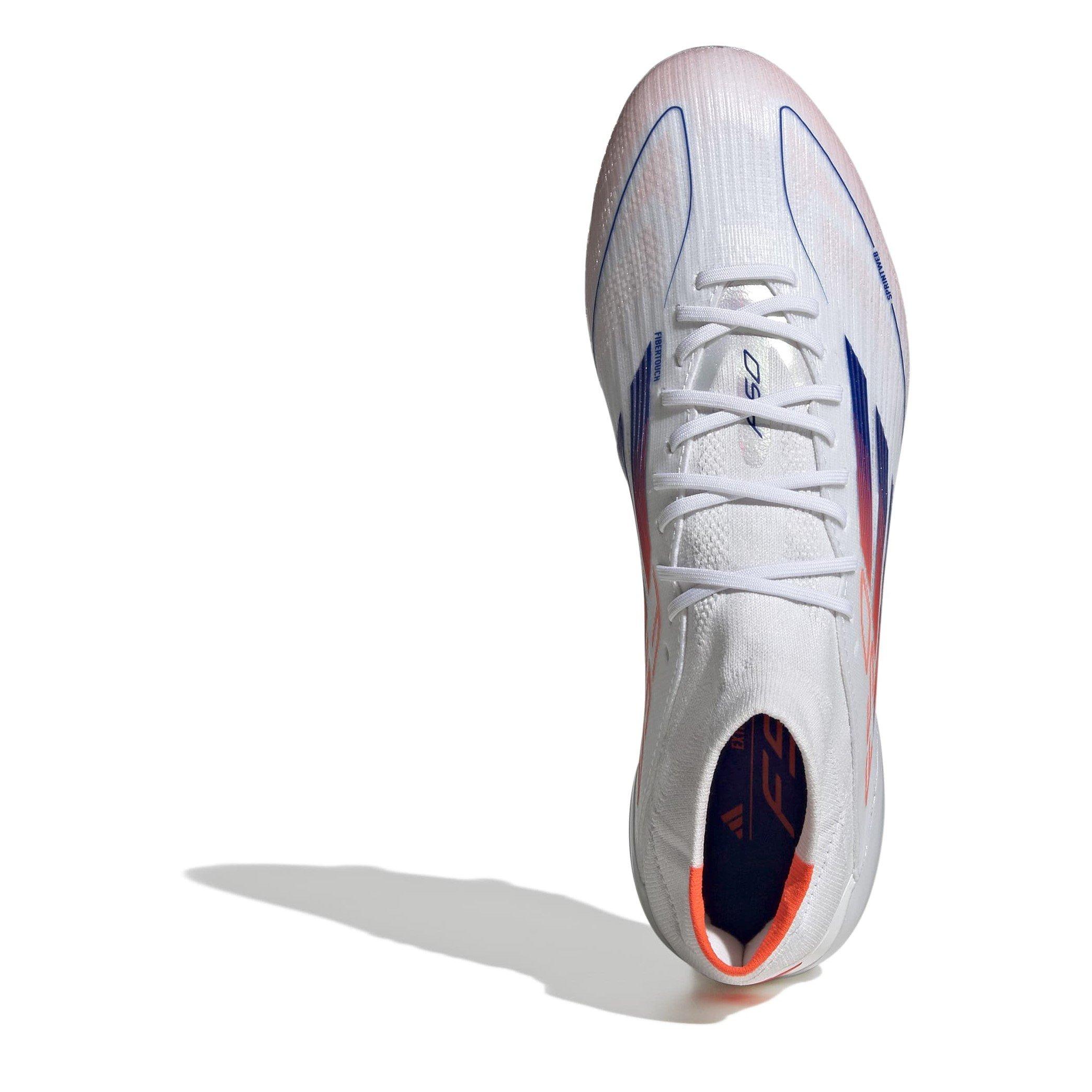 Weiß/Blau - adidas - F50 Elite Mid-Cut Firm Ground Football Boots Womens - 5