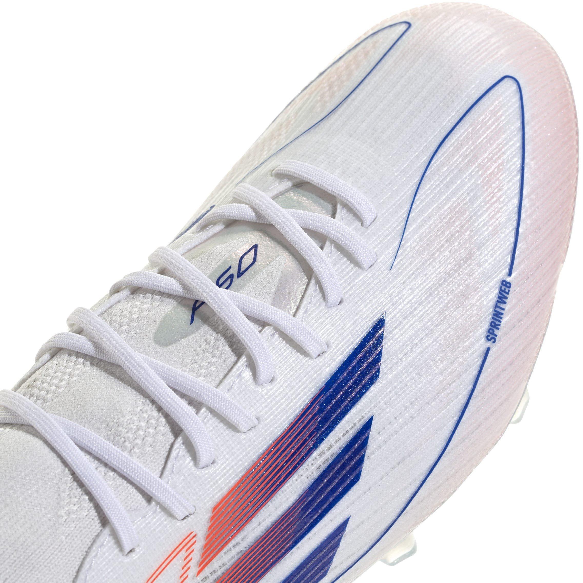 Weiß/Blau - adidas - F50 Elite Mid-Cut Firm Ground Football Boots Womens - 7