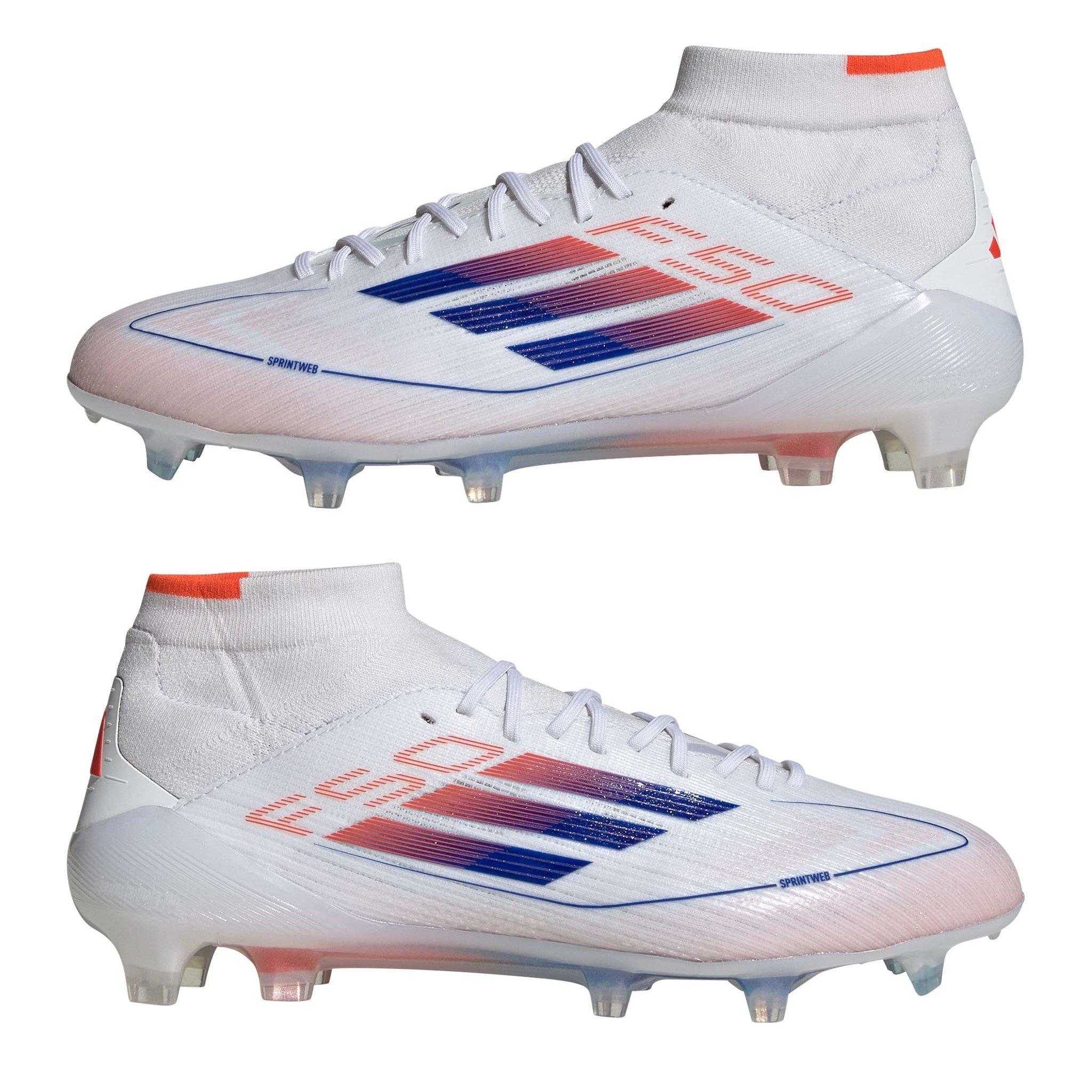 Weiß/Blau - adidas - F50 Elite Mid-Cut Firm Ground Football Boots Womens - 9