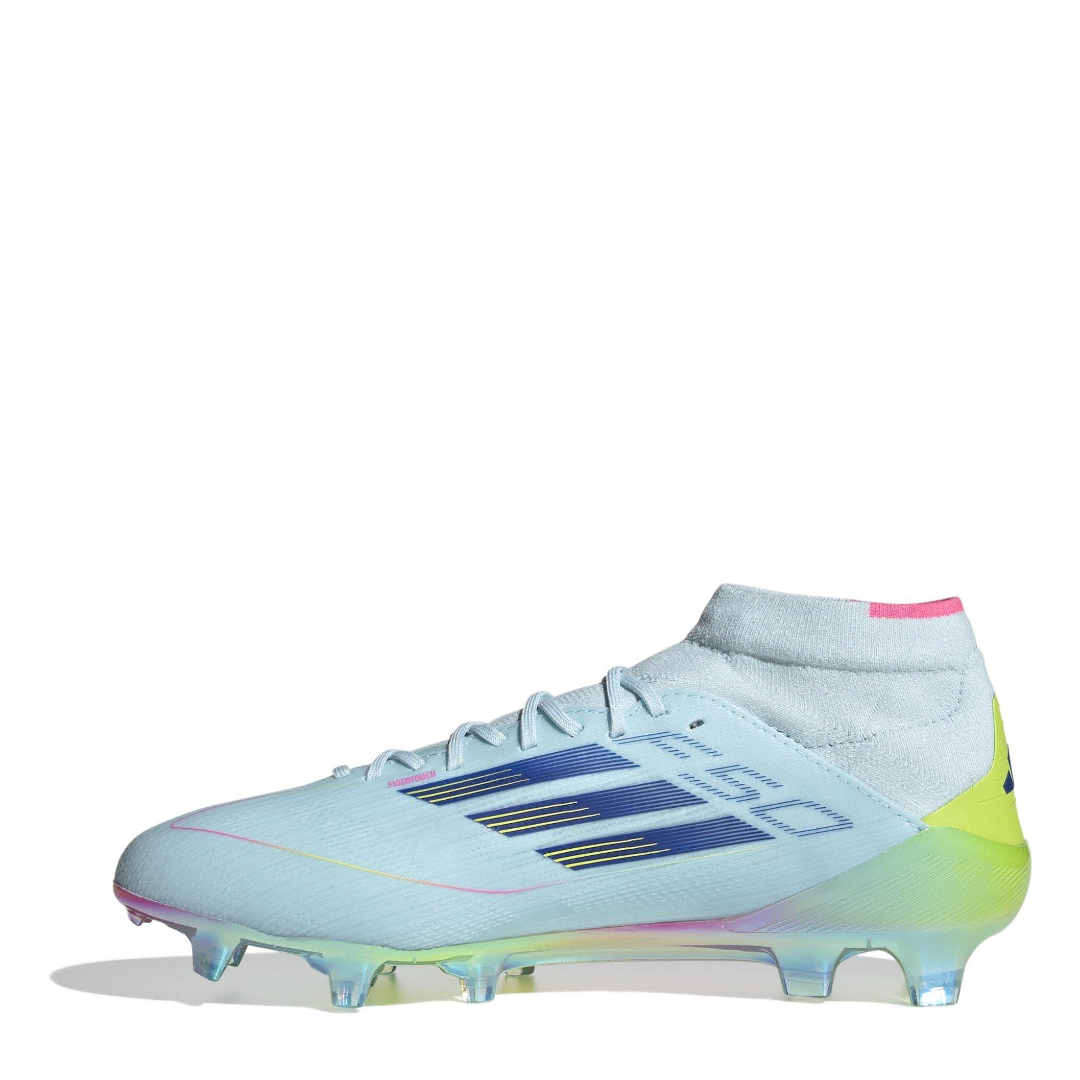 Bleu/Jaune - adidas - F50 Elite Mid-Cut Firm Ground Football Boots Womens - 2