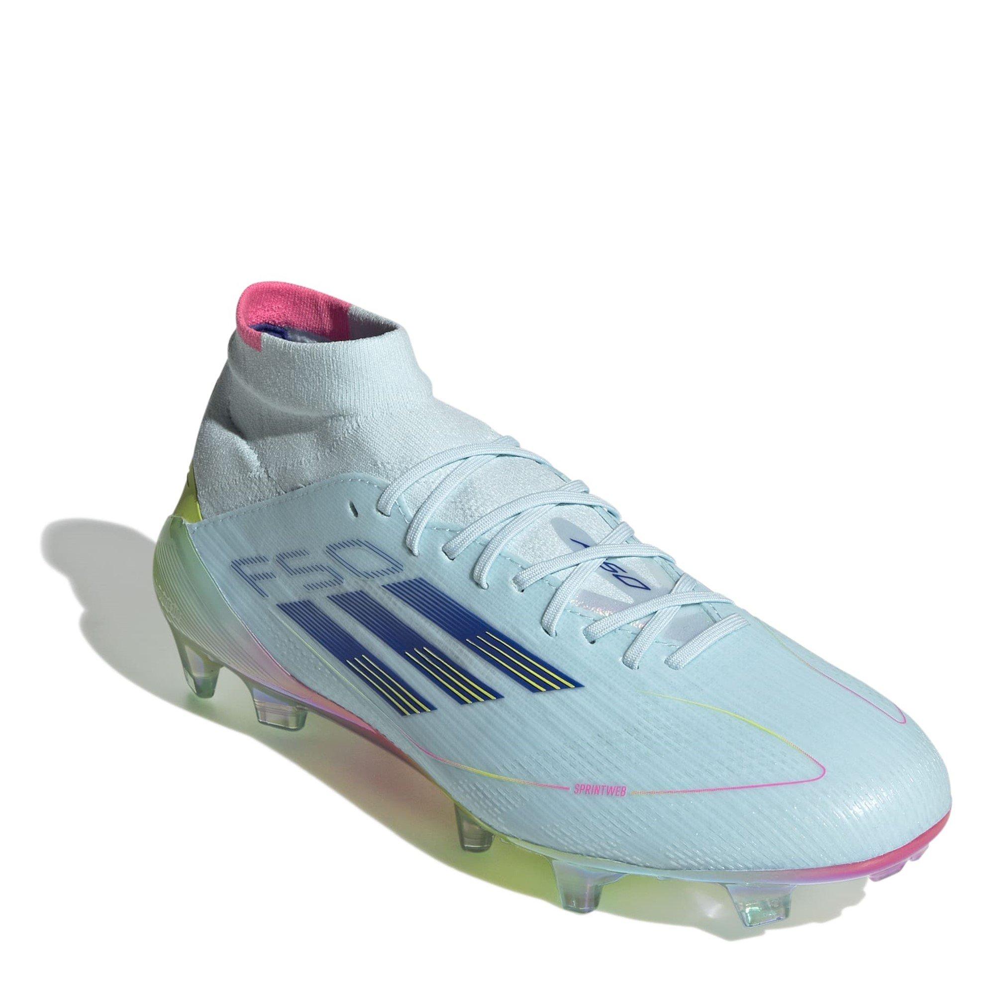 Bleu/Jaune - adidas - F50 Elite Mid-Cut Firm Ground Football Boots Womens - 3