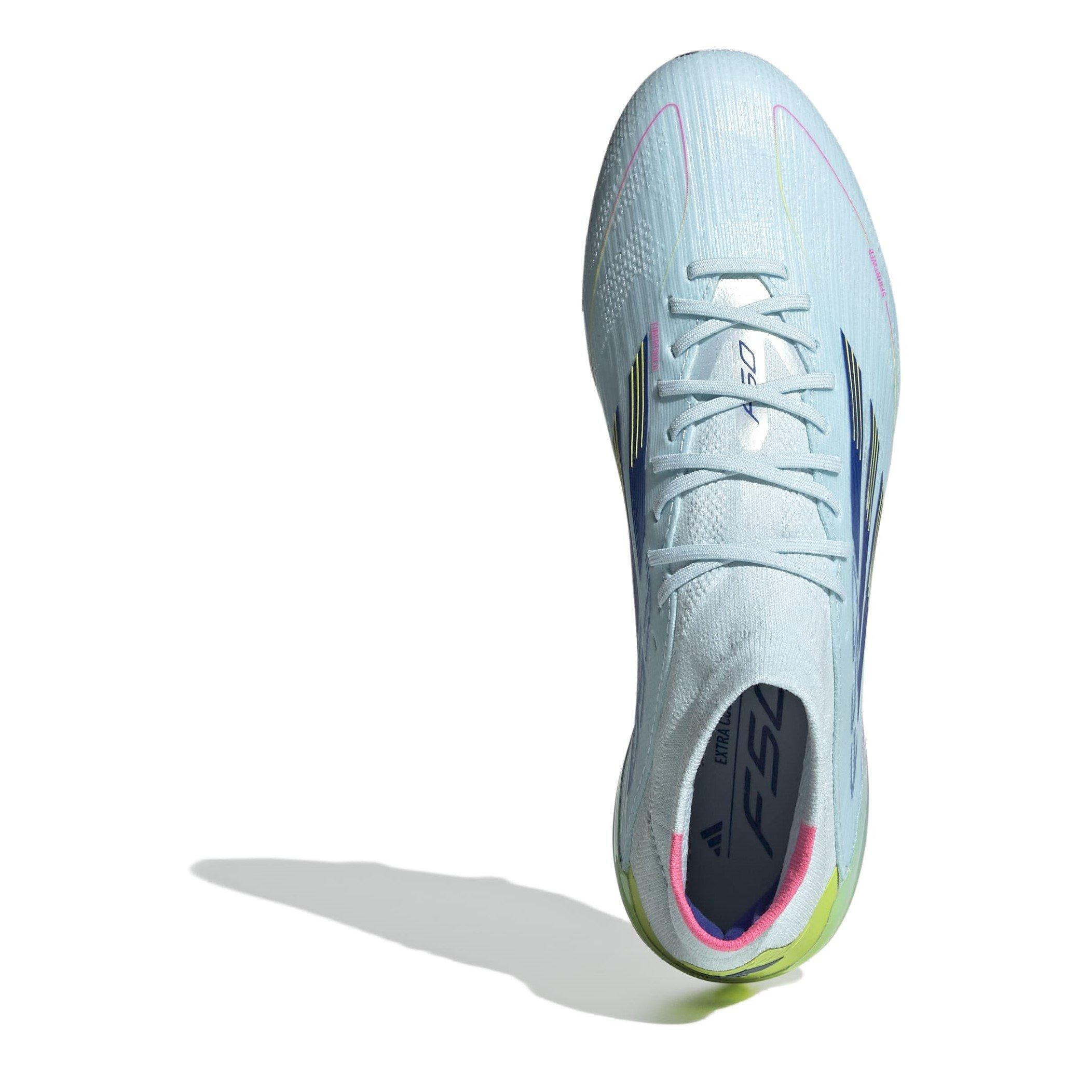 Bleu/Jaune - adidas - F50 Elite Mid-Cut Firm Ground Football Boots Womens - 5