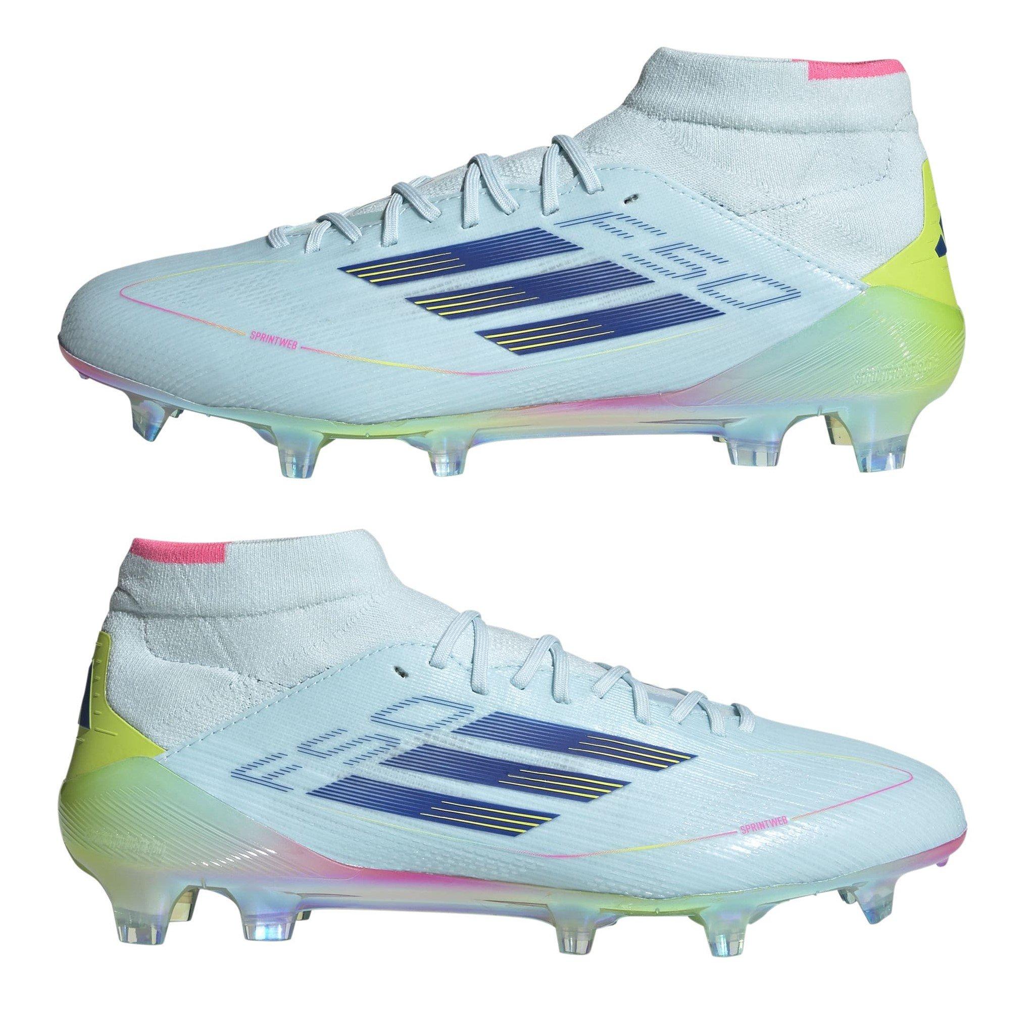 Bleu/Jaune - adidas - F50 Elite Mid-Cut Firm Ground Football Boots Womens - 9