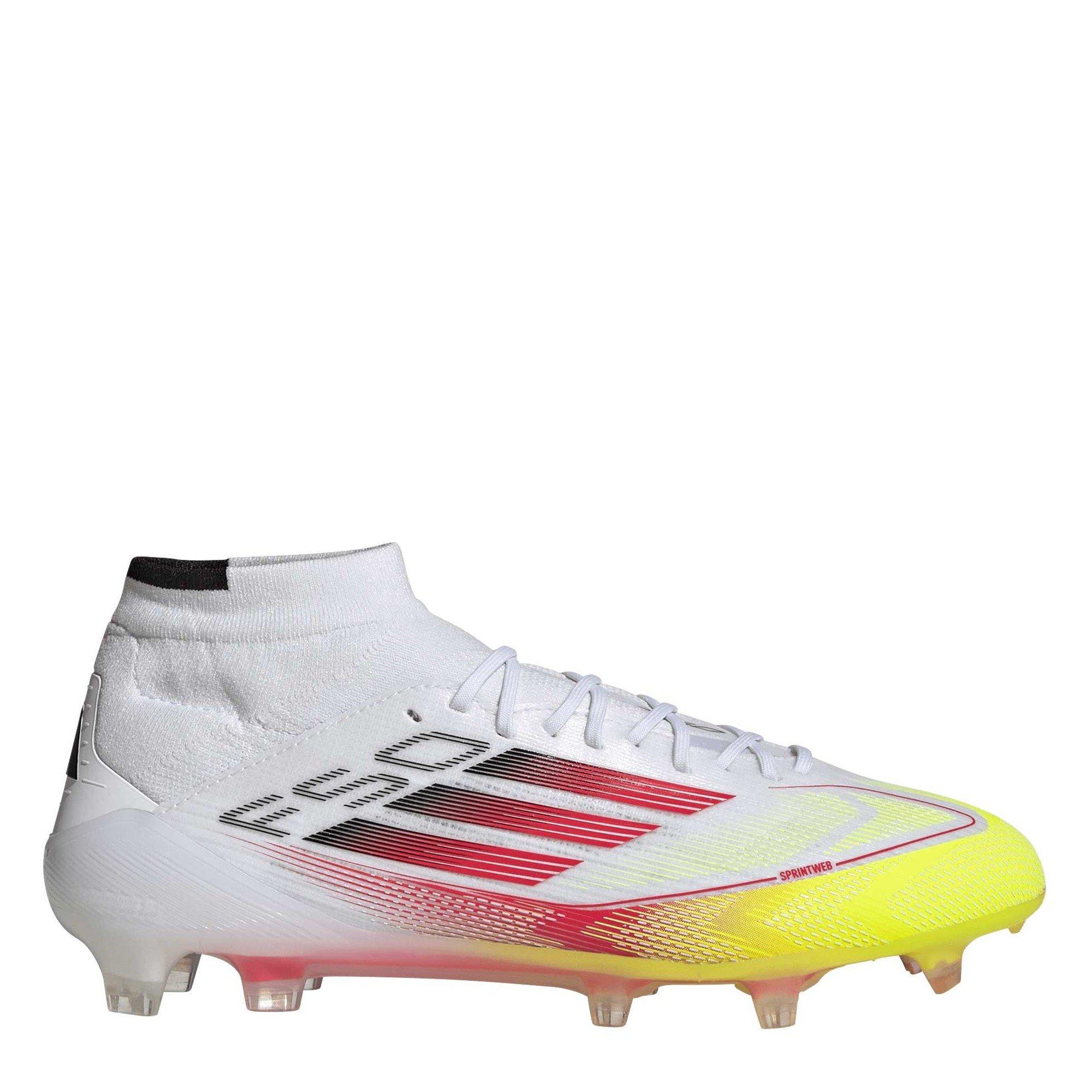 Adidas Women's F50 Elite Mid-Cut Firm Ground Football Boots - White/Red - 7 (40.7)