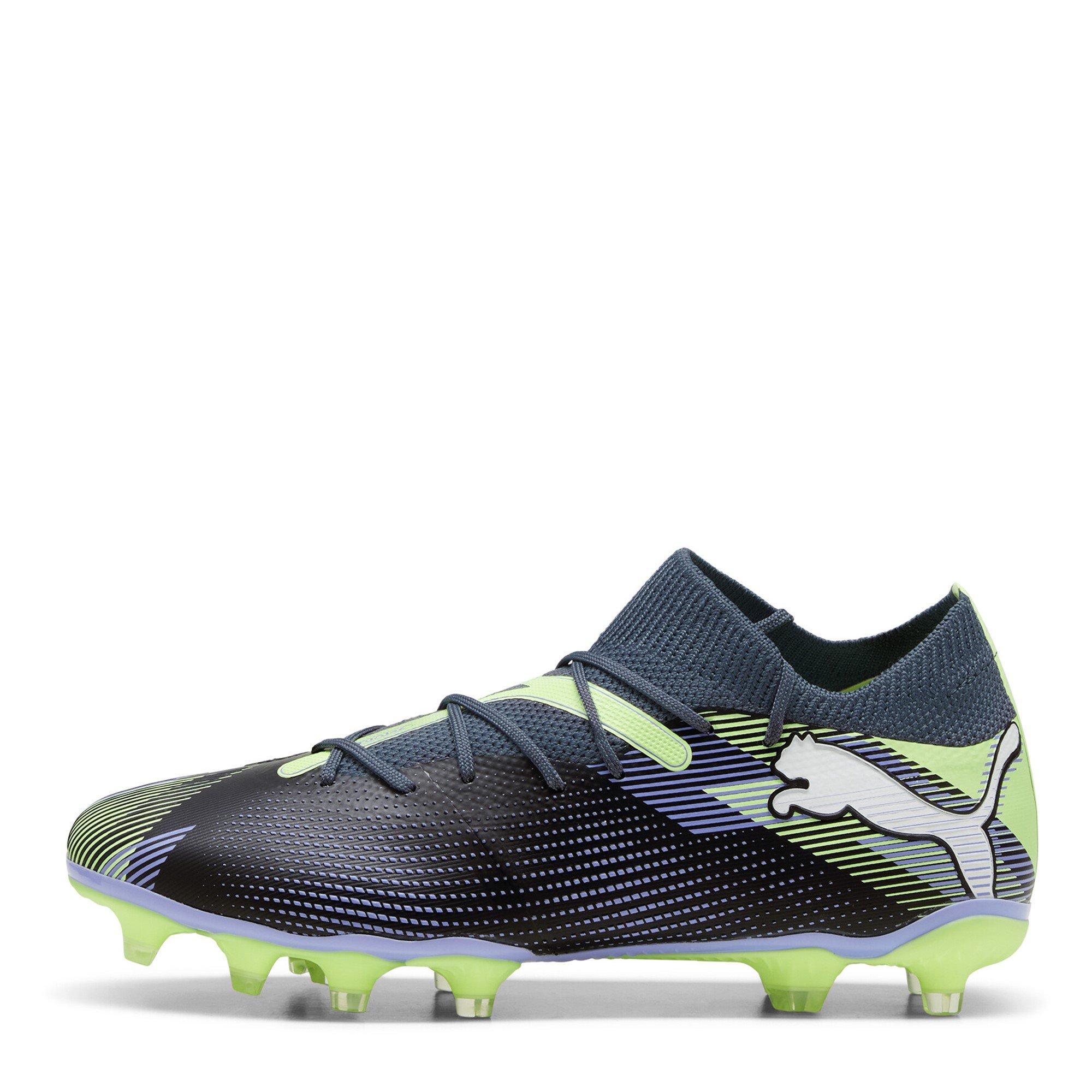 Grey/White/Grn - Puma - Future 7 Match Womens Firm Ground Football Boots - 2