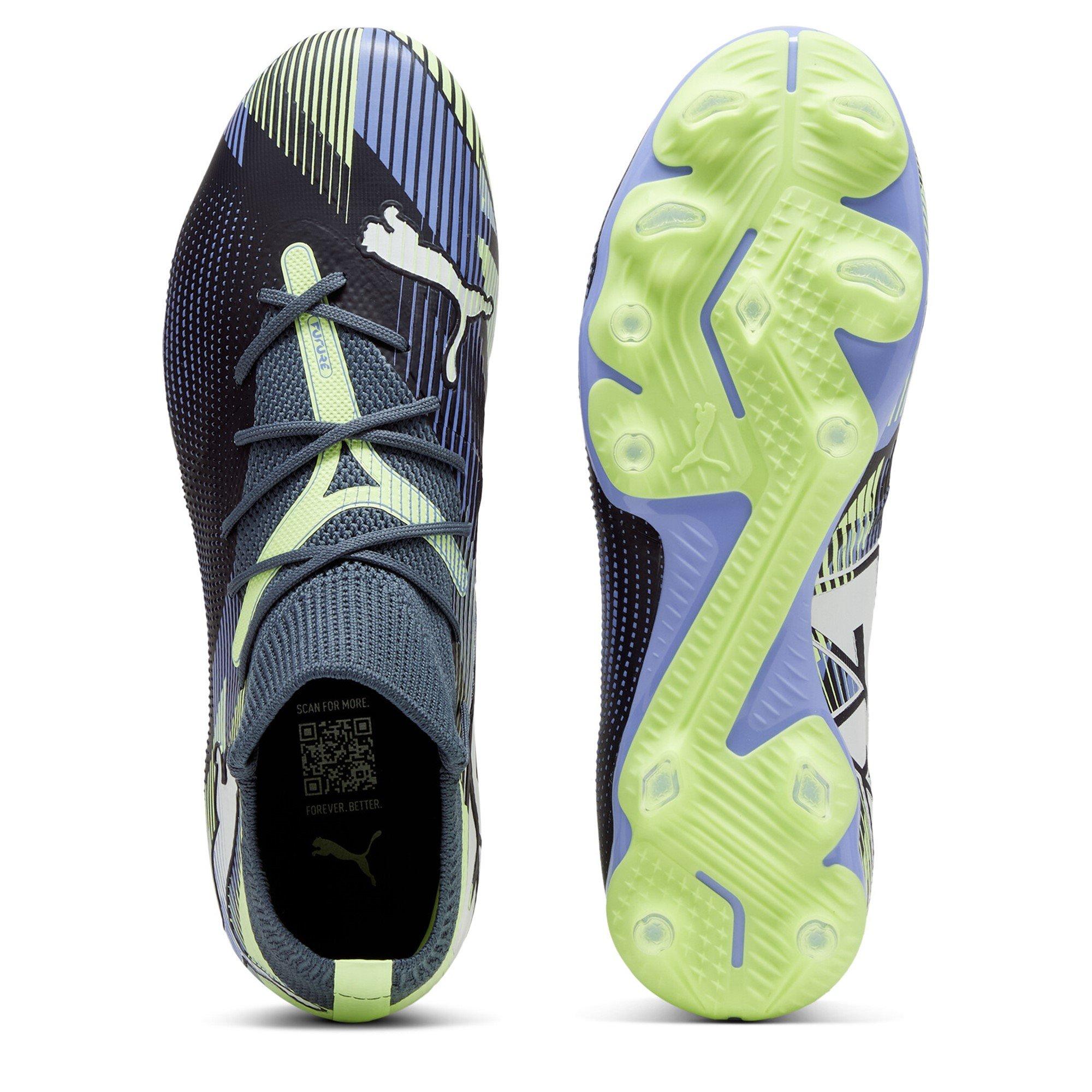 Grey/White/Grn - Puma - Future 7 Match Womens Firm Ground Football Boots - 3