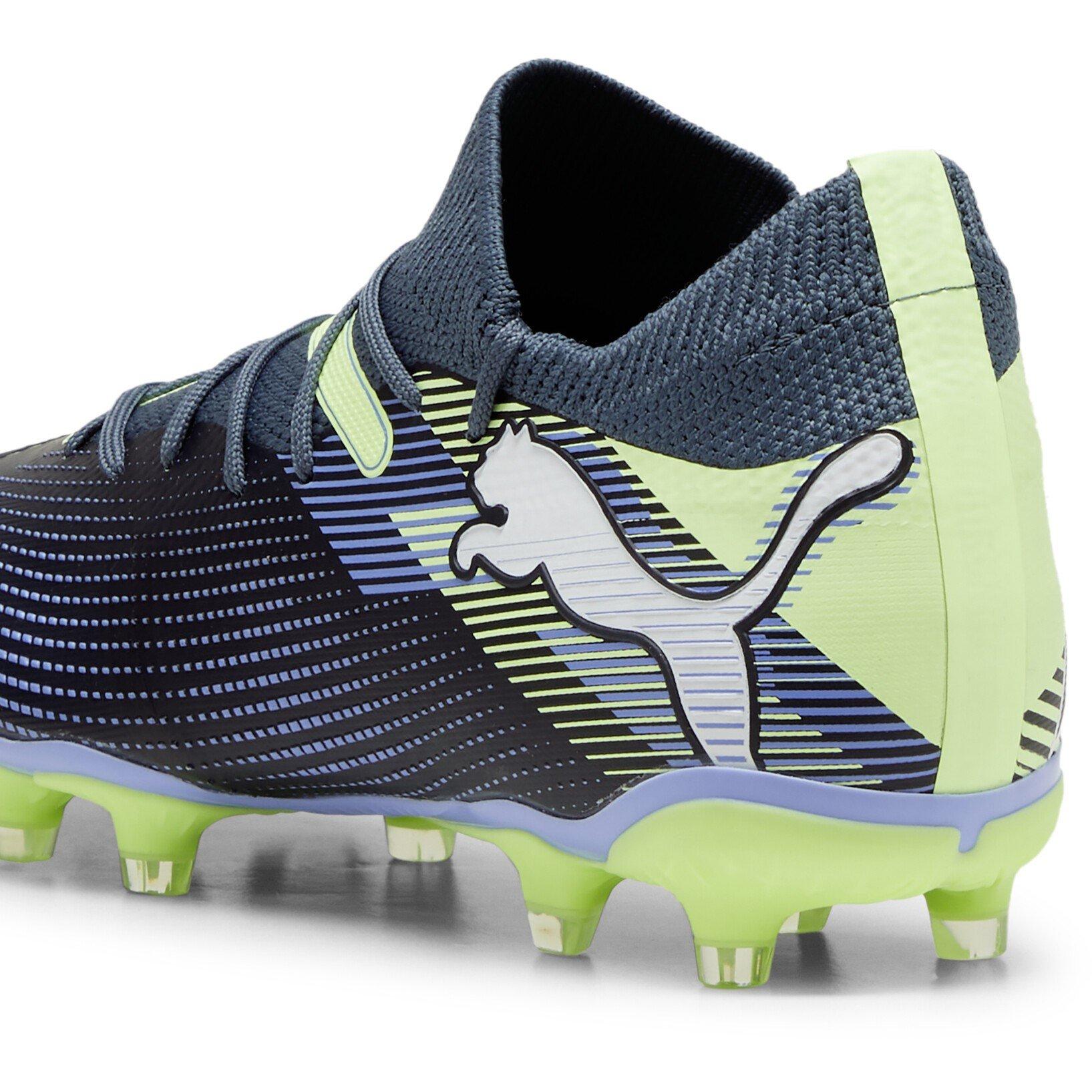 Grey/White/Grn - Puma - Future 7 Match Womens Firm Ground Football Boots - 5