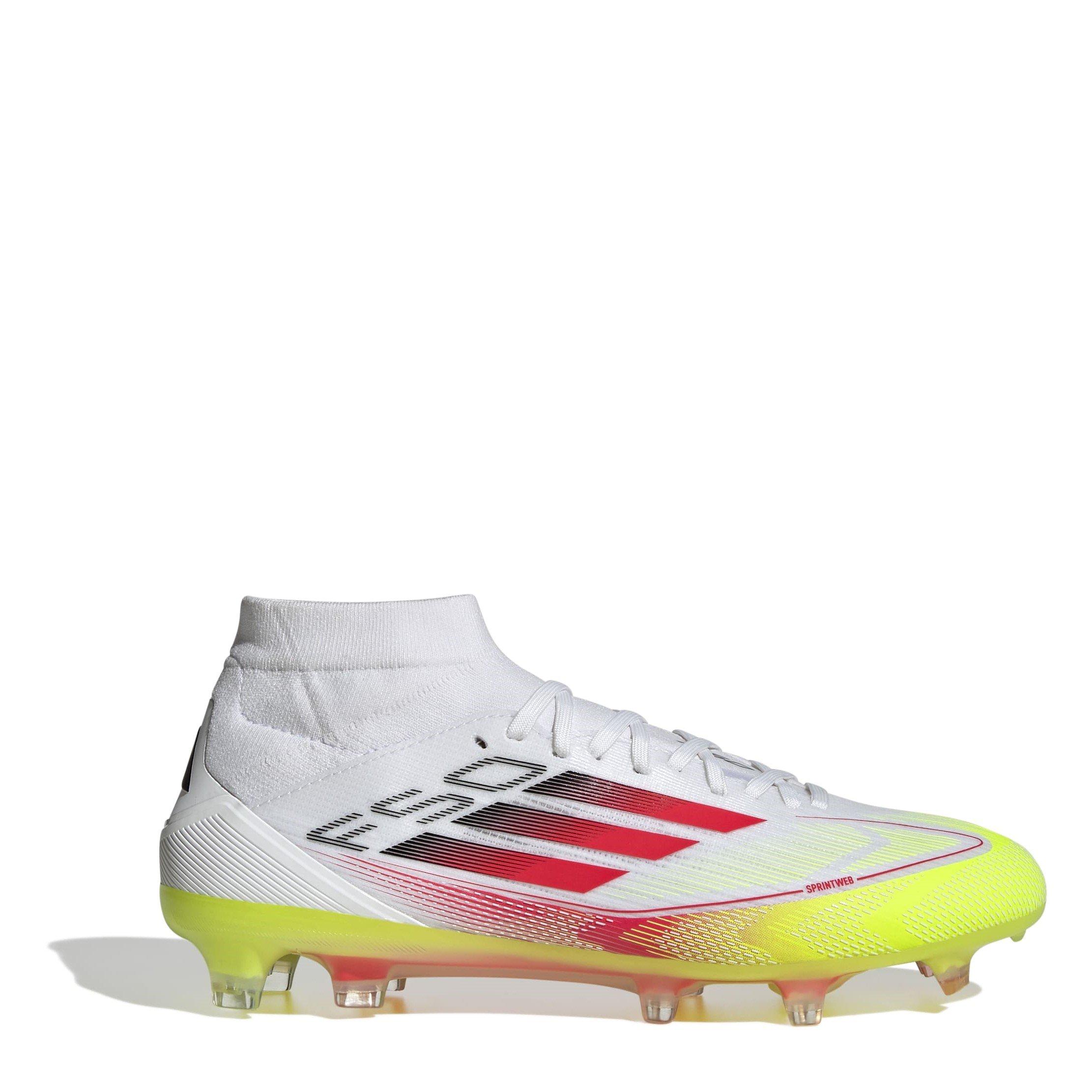White/Red - adidas - F50 Pro Mid-cut Womens Firm Ground Football Boots - 1