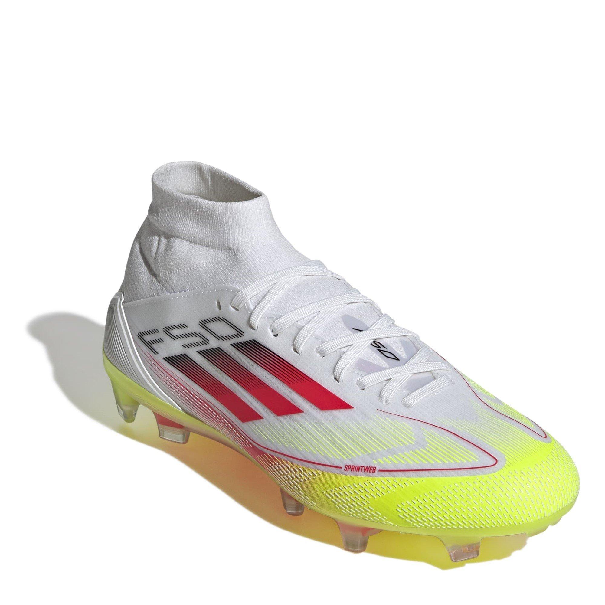 Weiß/Rot - adidas - F50 Pro Mid-cut Womens Firm Ground Football Boots - 3