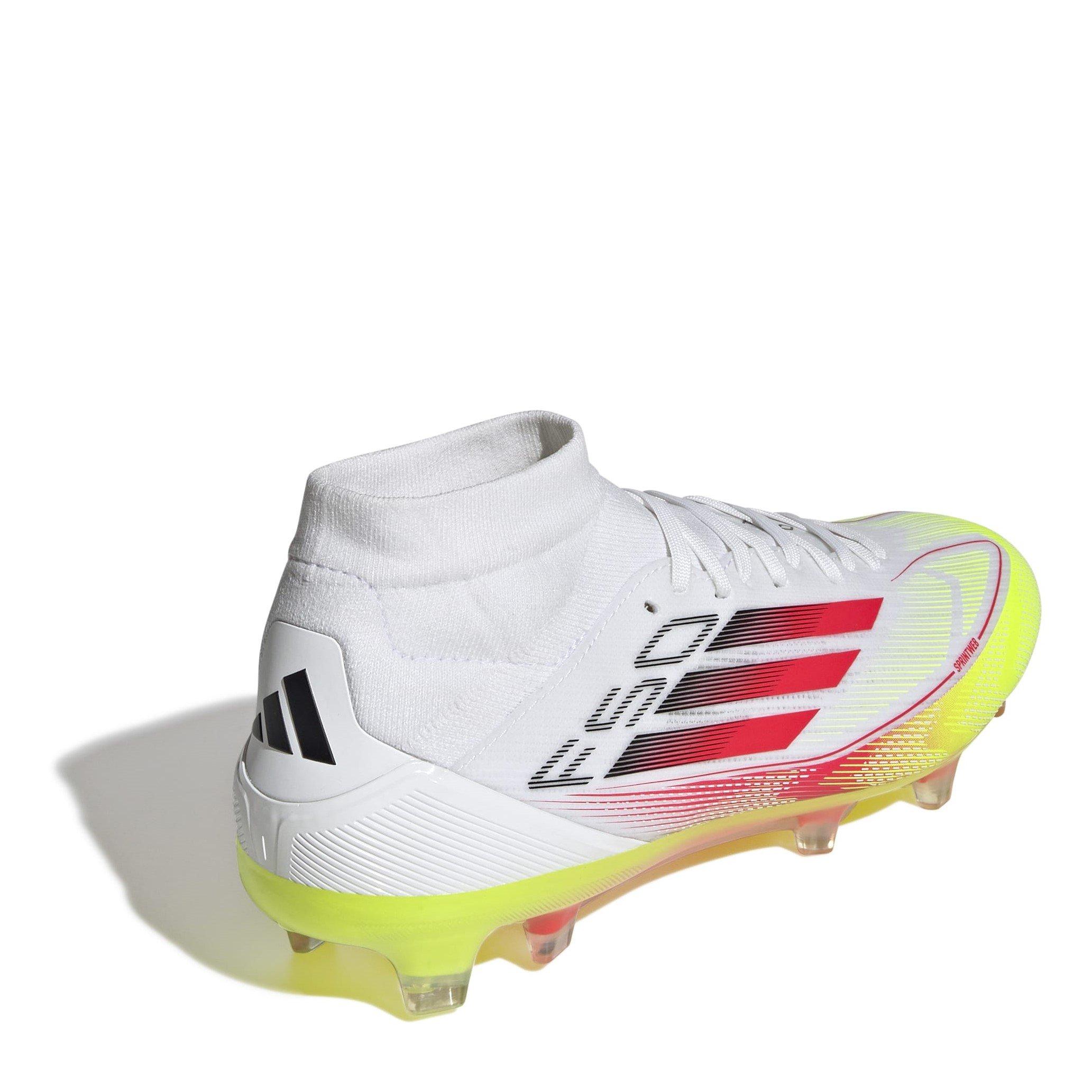Weiß/Rot - adidas - F50 Pro Mid-cut Womens Firm Ground Football Boots - 4