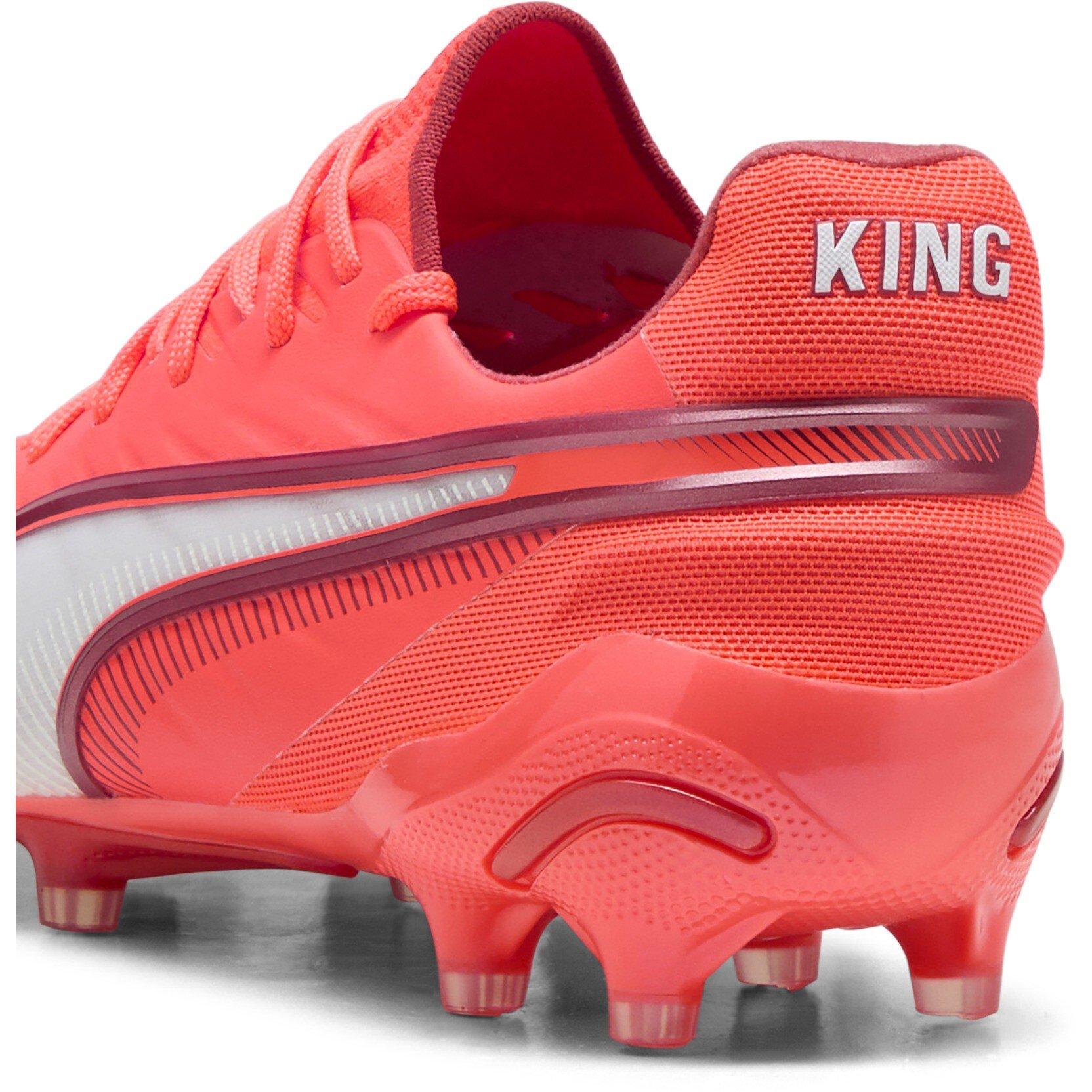 White-Red Fire - Puma - King Ultimate.1 Firm Ground Football Boots Womens - 5