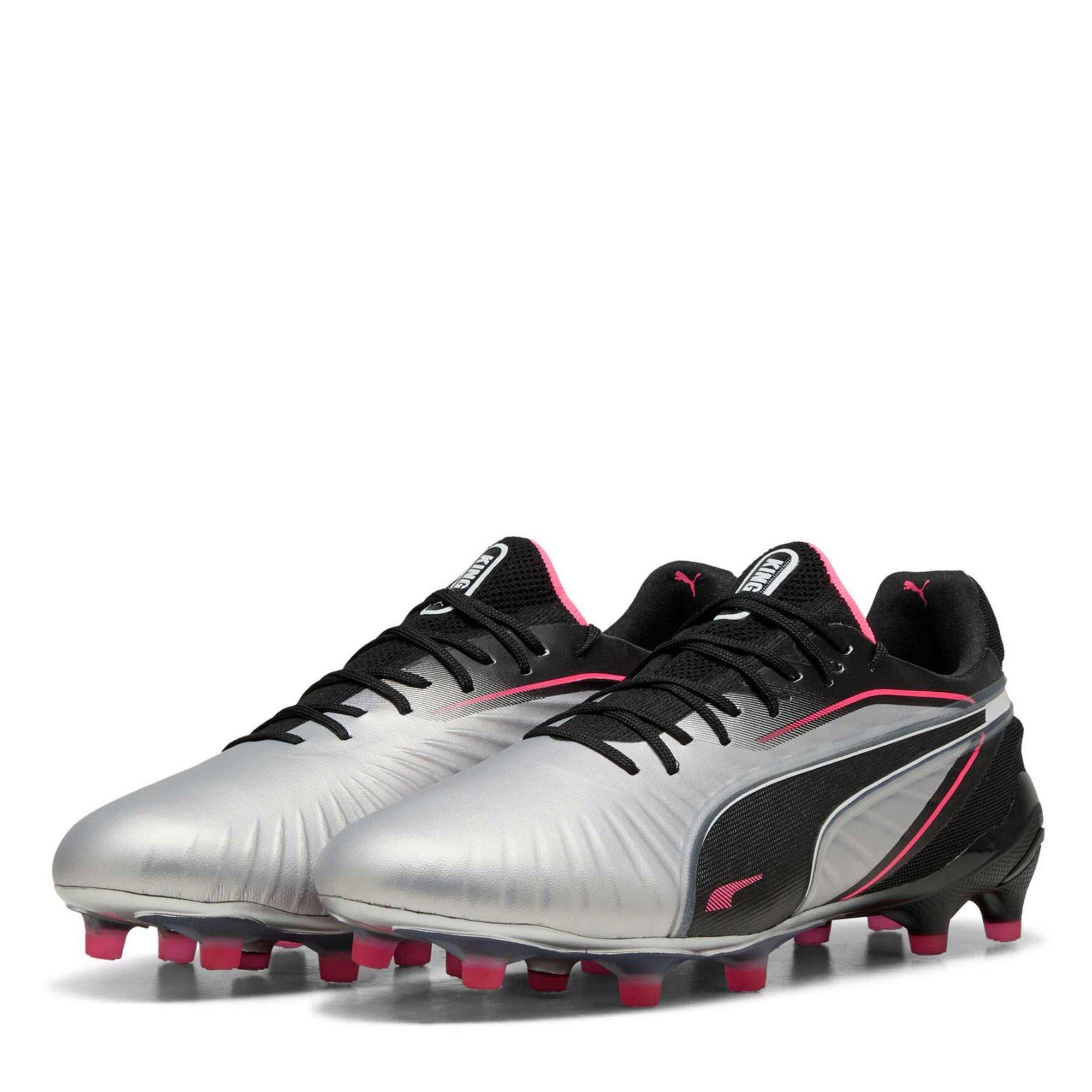 Puma Women's King Ultimate.1 Firm Ground Football Boots - Silver/Black - 3 (35.5)